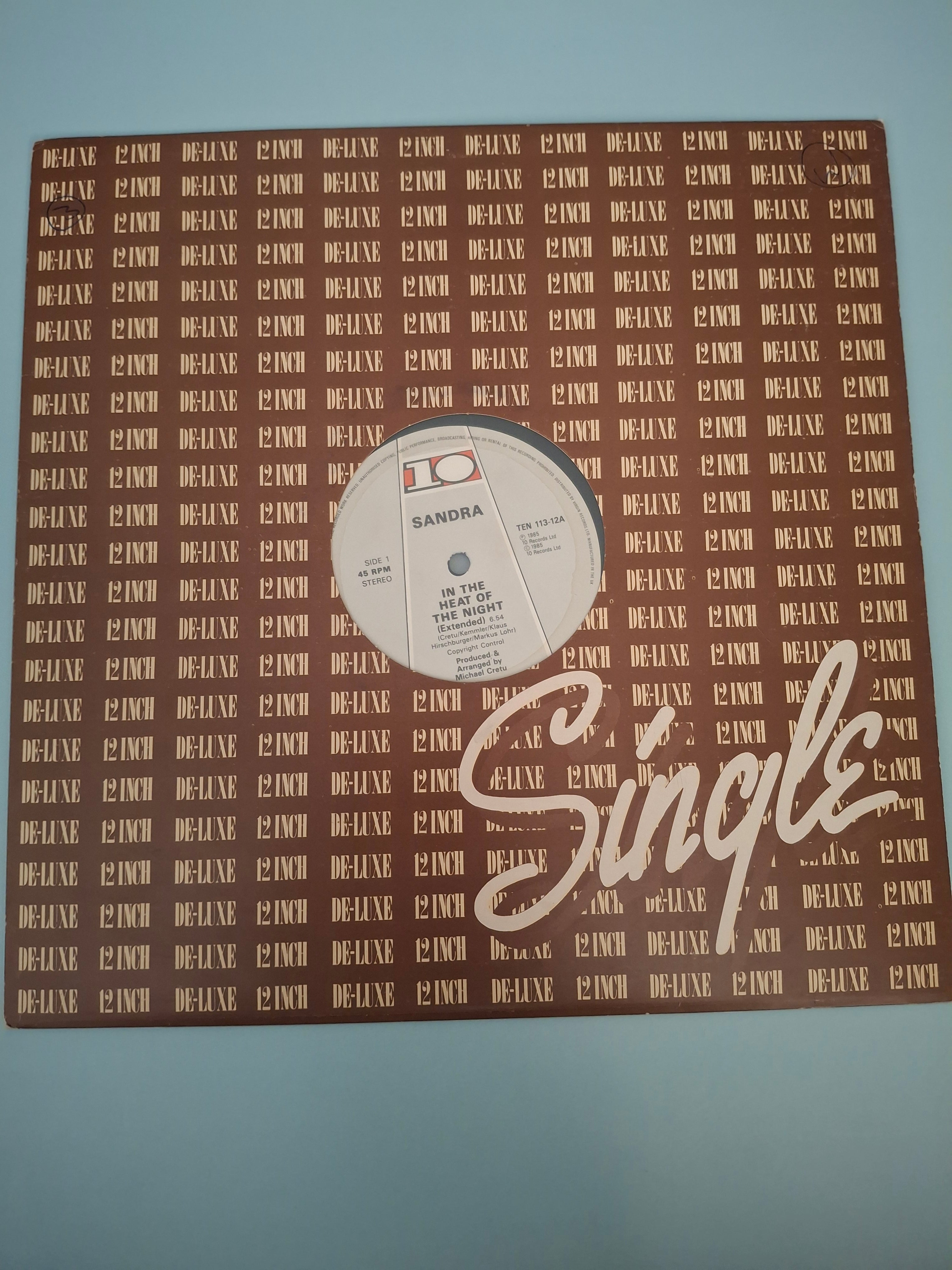 Sandra - In The Heat Of The Night (Extended) Original 1985 UK 12" Vinyl Single (10 Records TEN 113-12)
