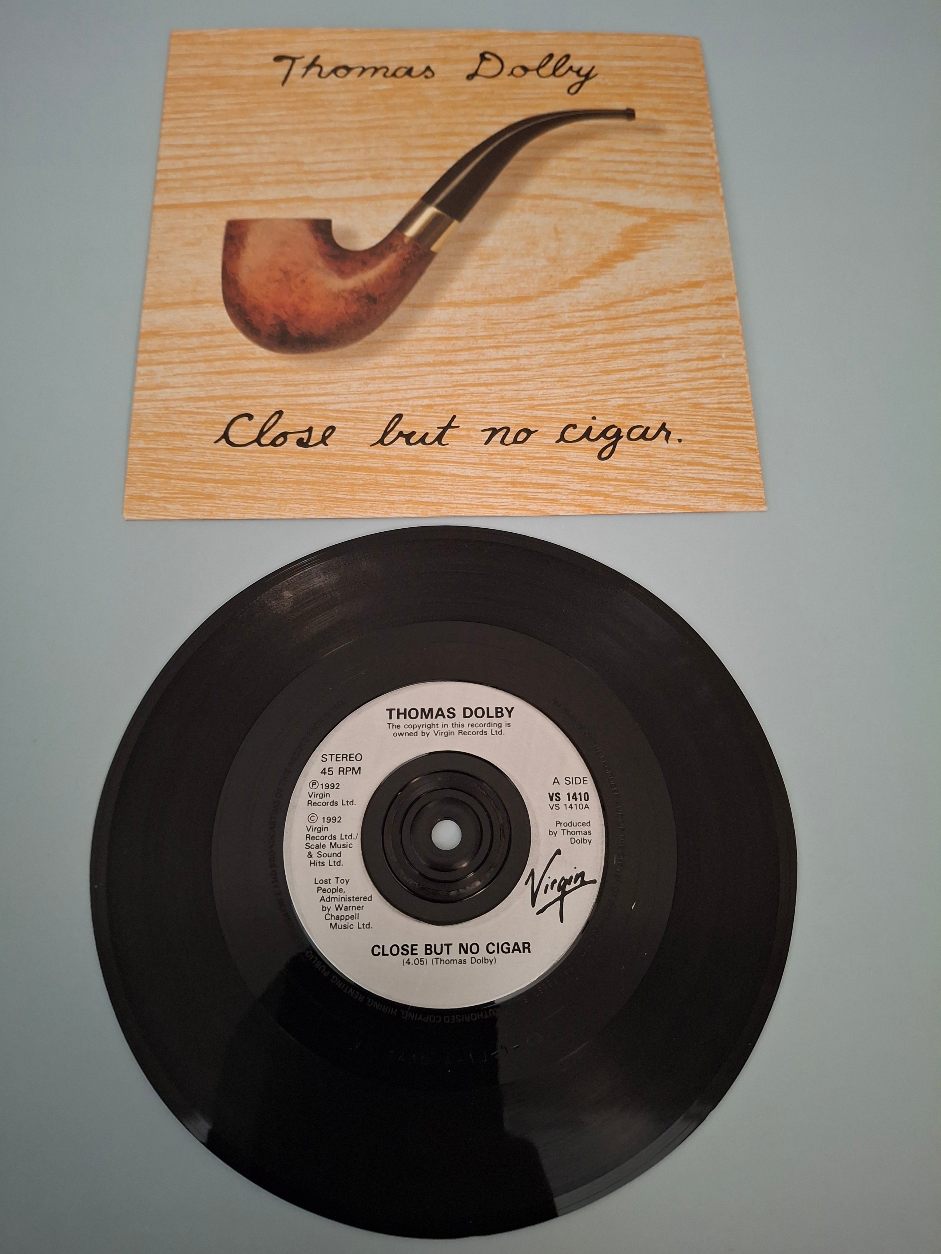 Thomas Dolby - Close But No Cigar Original 1992 UK 7" Vinyl Picture Sleeve Single (Virgin VS 1410)