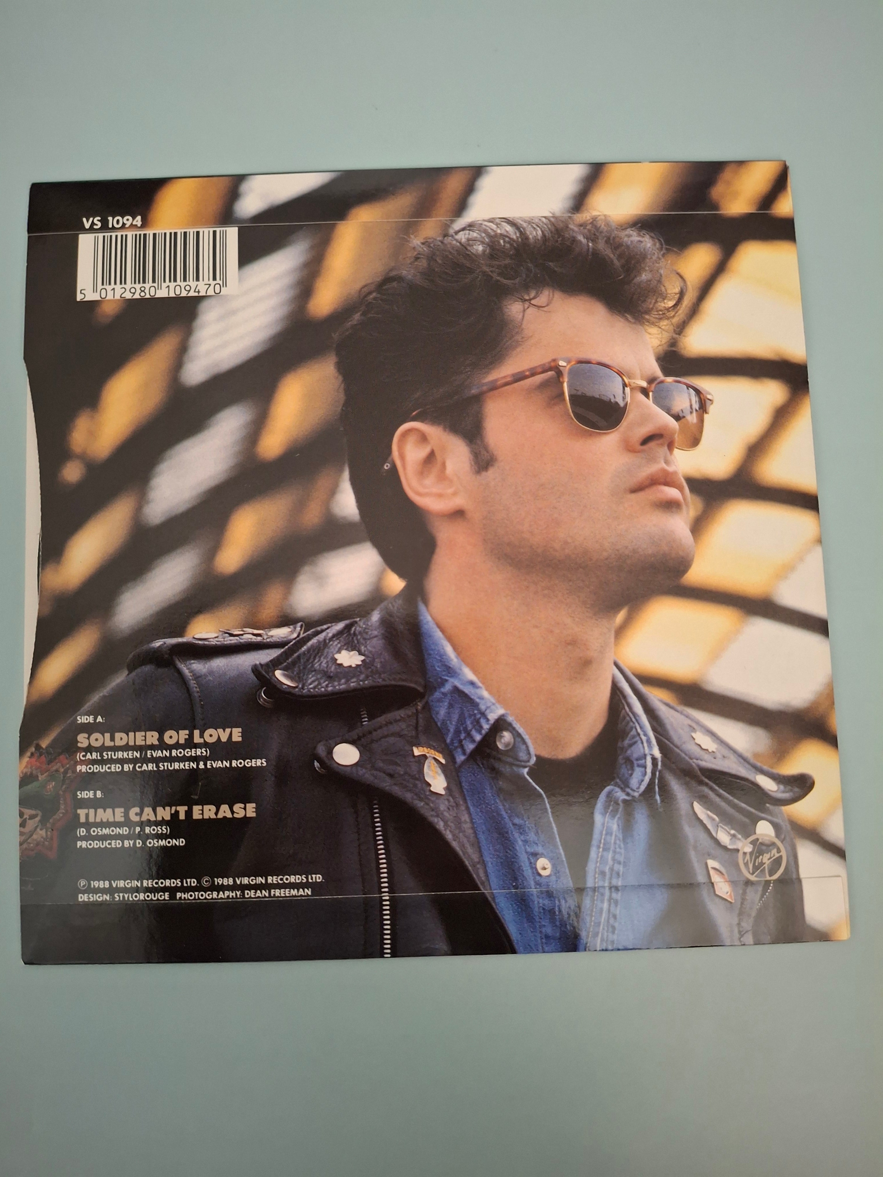 Donny Osmond - Soldier Of Love Original 1988 UK 7" Vinyl Picture Sleeve Single (Virgin VS 1094)