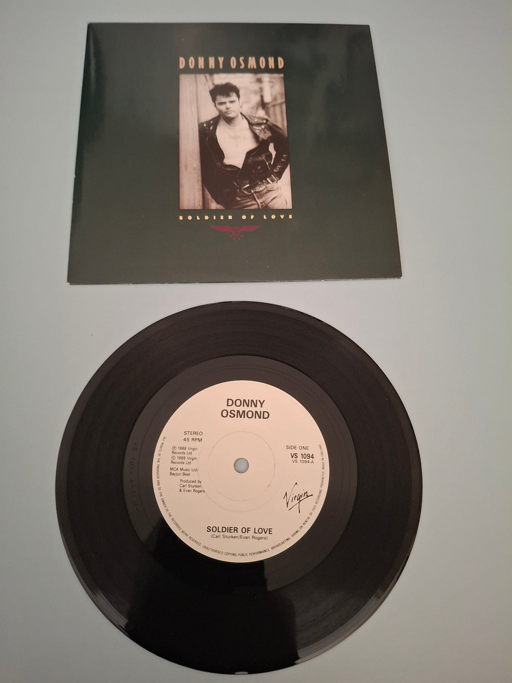Donny Osmond - Soldier Of Love Original 1988 UK 7" Vinyl Picture Sleeve Single (Virgin VS 1094)