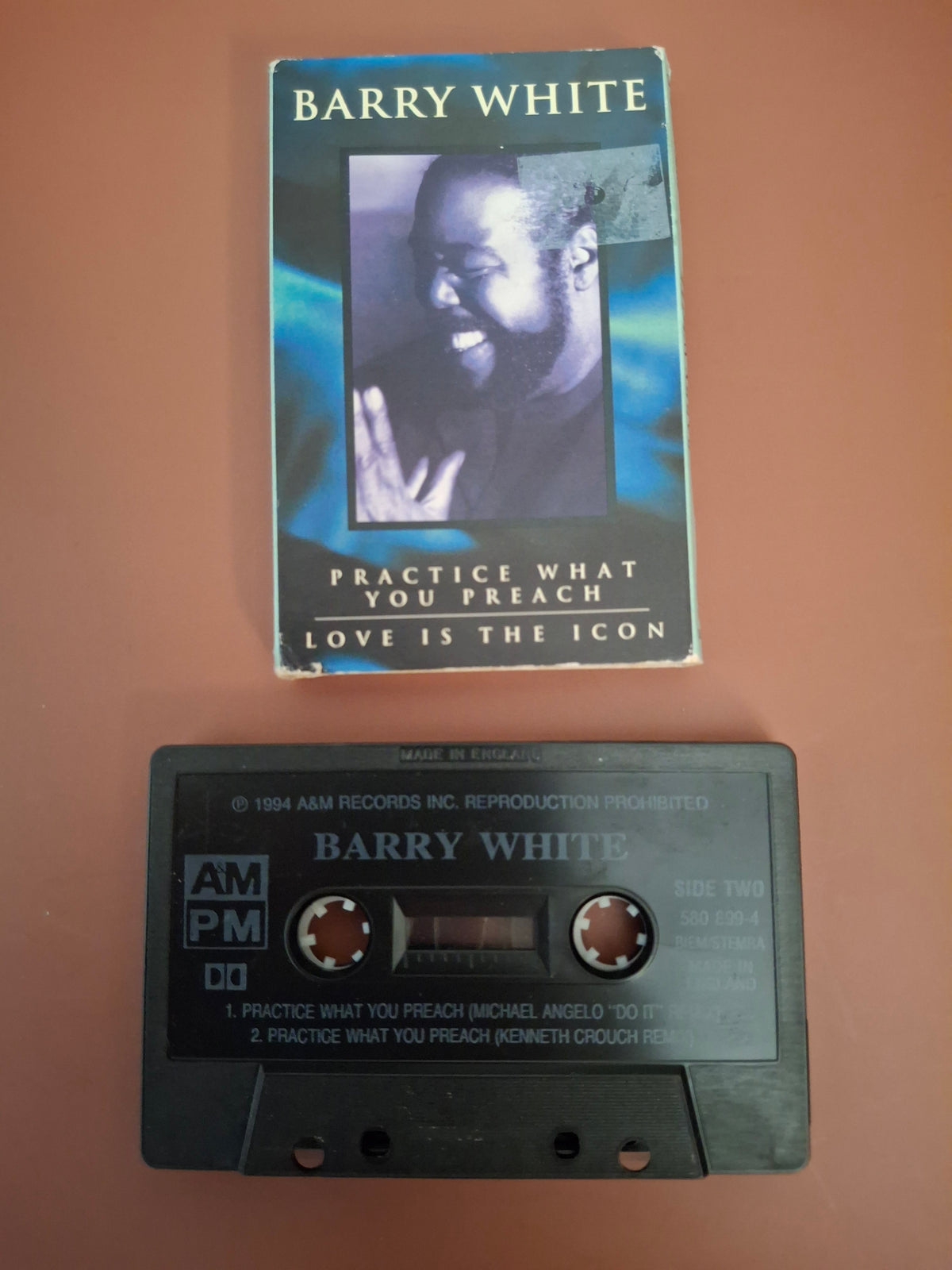 Barry White Practice What You Preach Love Is The Icon Cassette Single UK Pressing A&M 1994