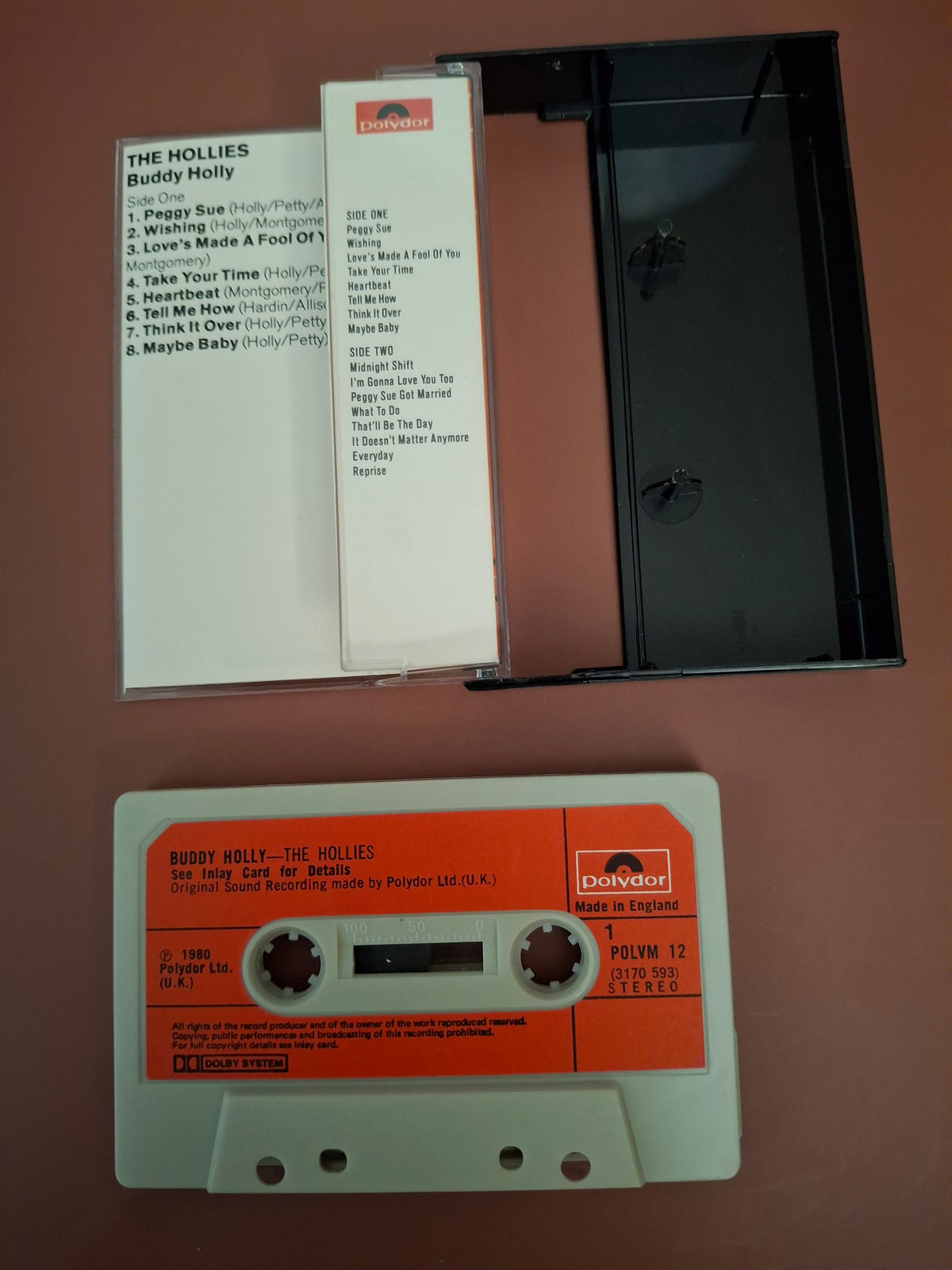 The Hollies Buddy Holly Tribute Cassette Album UK Pressing Polydor 1980