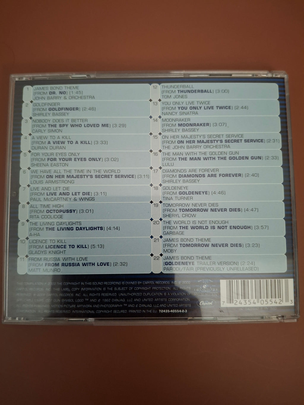 The Best Of Bond James Bond 007 22 Track Special Edition CD Album Capitol 2002