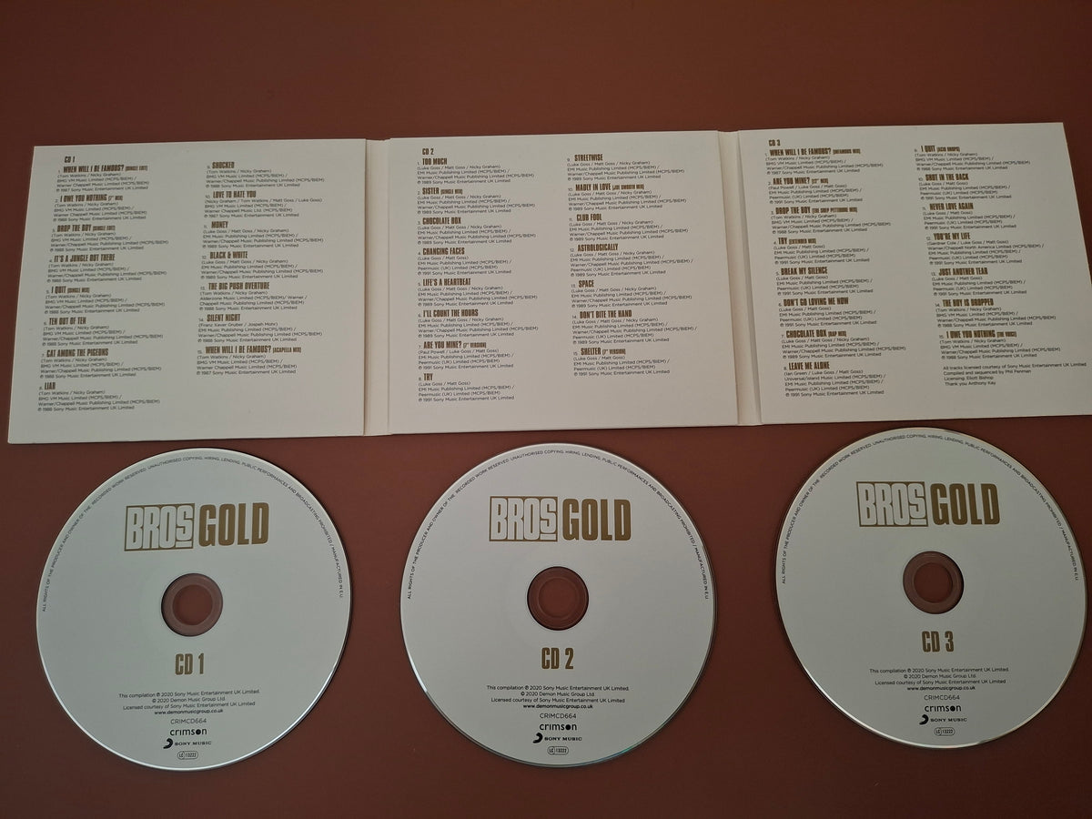Bros Gold 3 CD Gatefold Digipak Album Collection Crimson Sony Music 2020