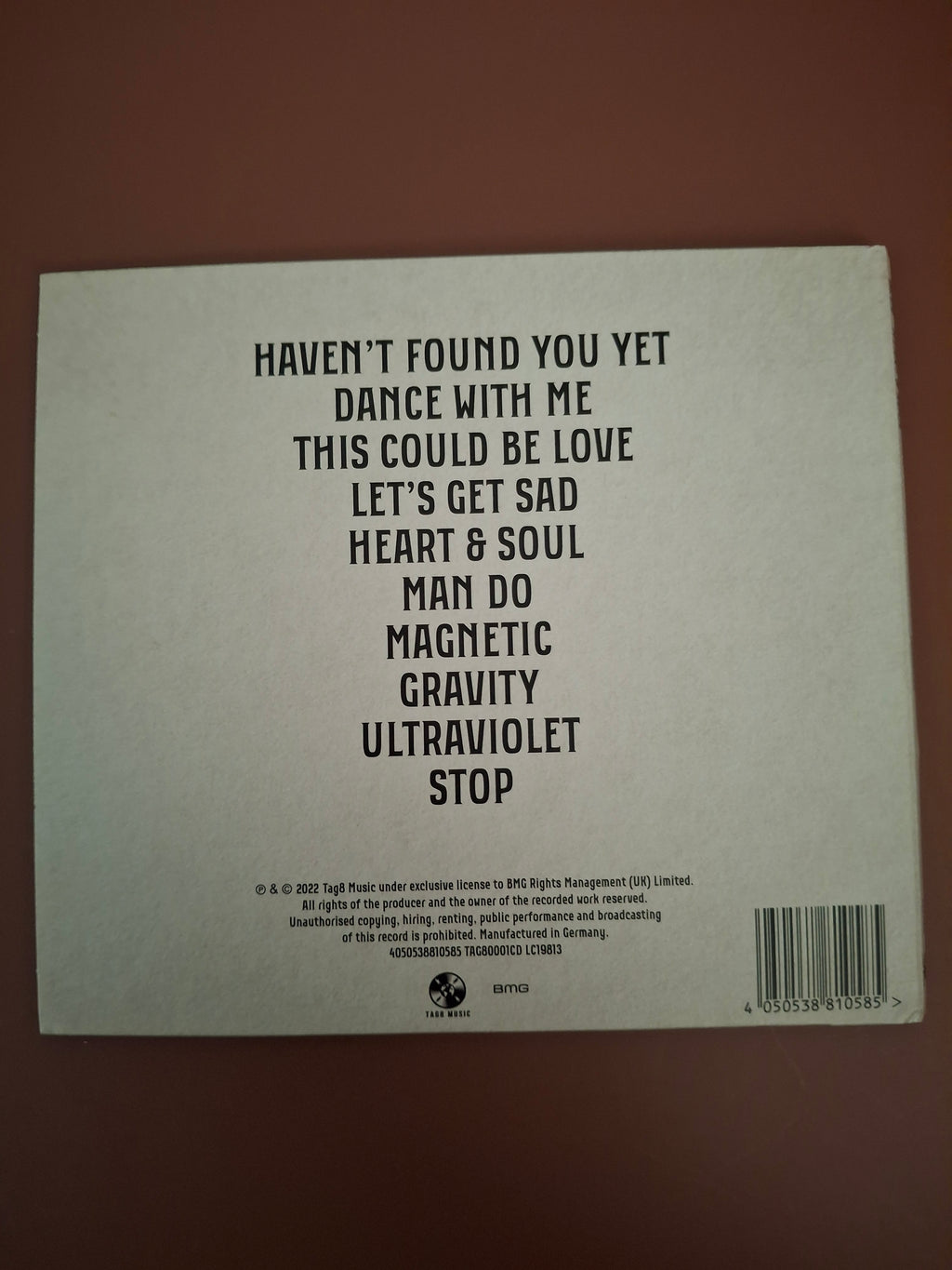 Blue Heart & Soul Card Gatefold Sleeve CD Album Tag8 BMG 2022