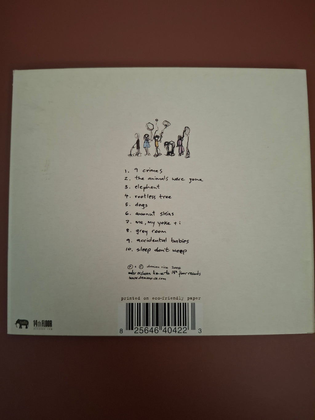 Damien Rice 9 Gatefold Card Sleeve CD Album 14th Floor Records 2006 UK