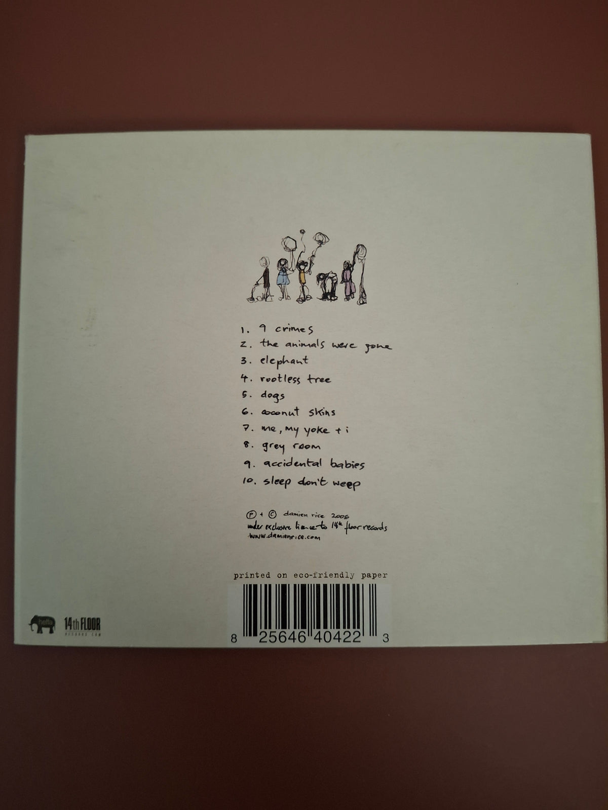 Damien Rice 9 Gatefold Card Sleeve CD Album 14th Floor Records 2006 UK