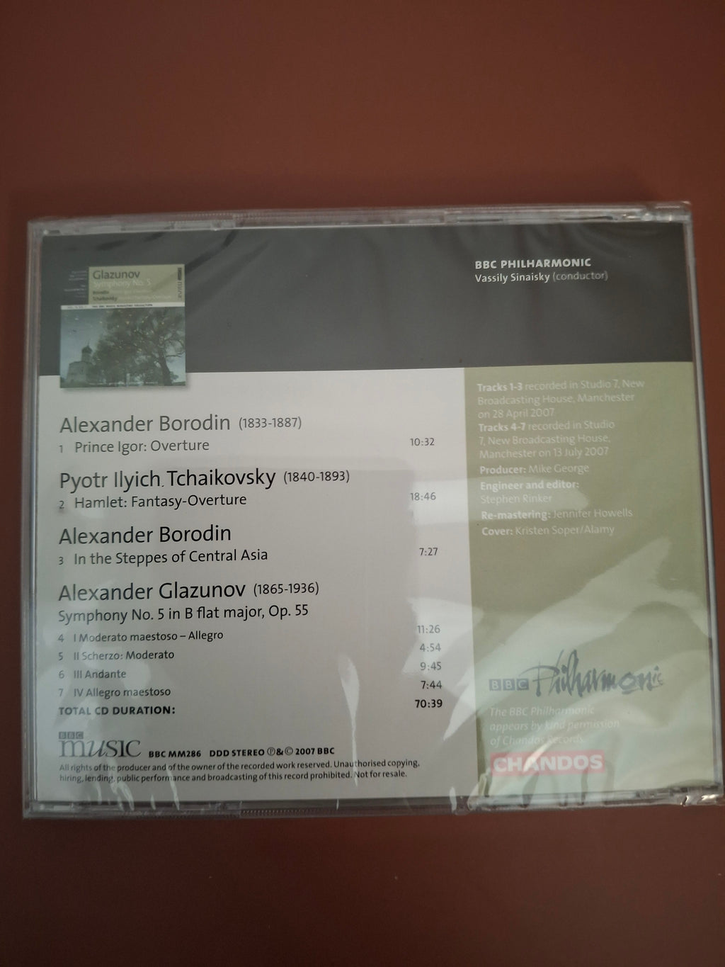 Glazunov Symphony No 5 Borodin Tchaikovsky BBC Philharmonic New Sealed CD 2007