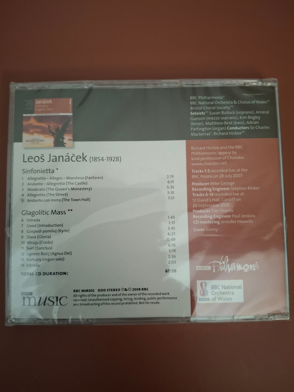 Janacek Sinfonietta Glagolitic Mass BBC Philharmonic New Sealed CD 2008