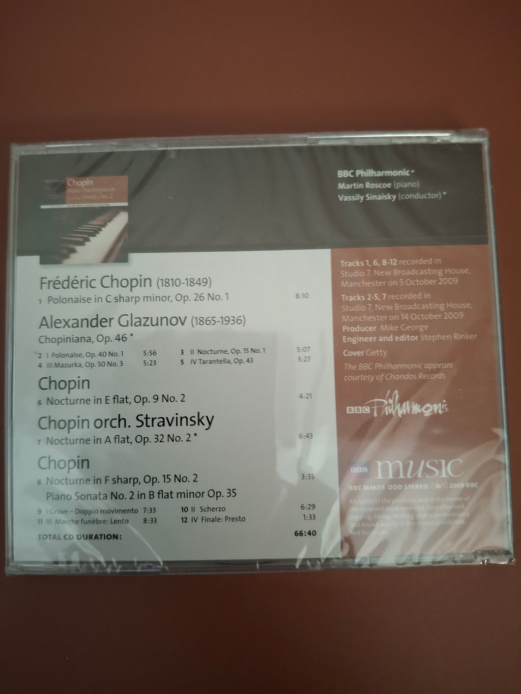 Chopin Piano Masterpieces Sonata No 2 Martin Roscoe BBC Phil New Sealed CD 2009