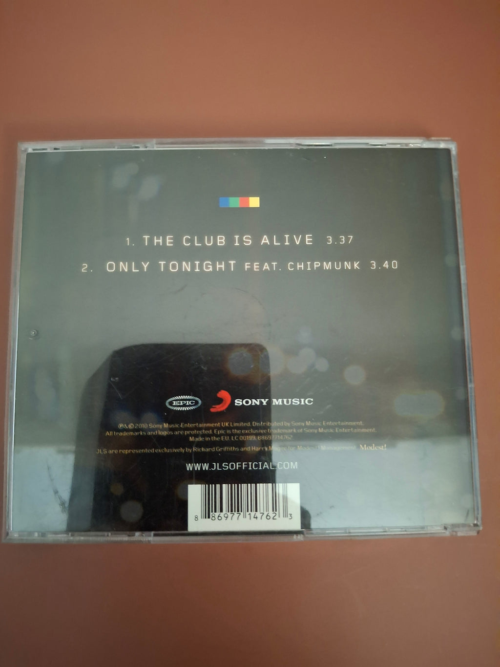 JLS The Club Is Alive Only Tonight CD Single UK Pressing Epic 2010