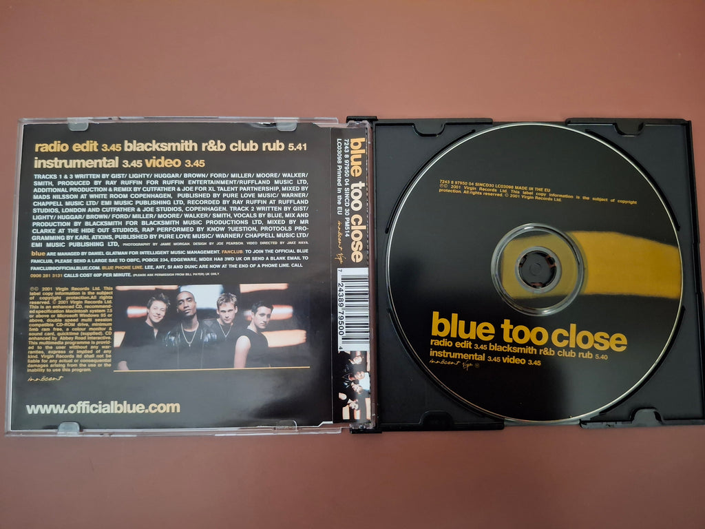 Blue Too Close Blacksmith R&B Club Rub Enhanced CD Single Virgin 2001