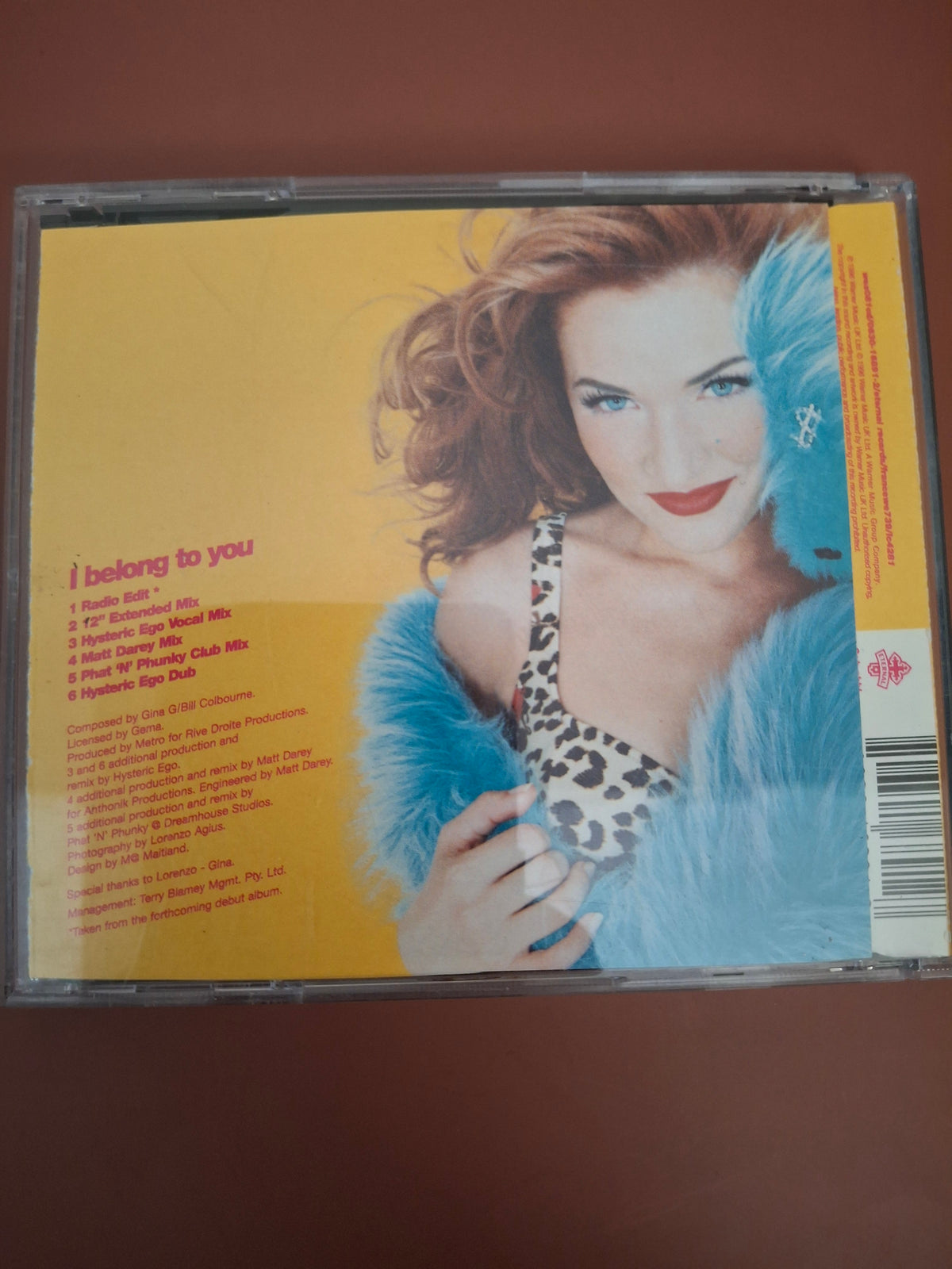Gina G I Belong To You 6 Track Remix CD Single UK Eternal 1996