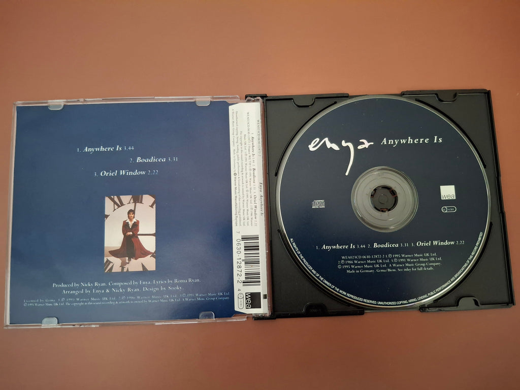 Enya Anywhere Is Boadicea Oriel Window CD Single German Pressing WEA 1995