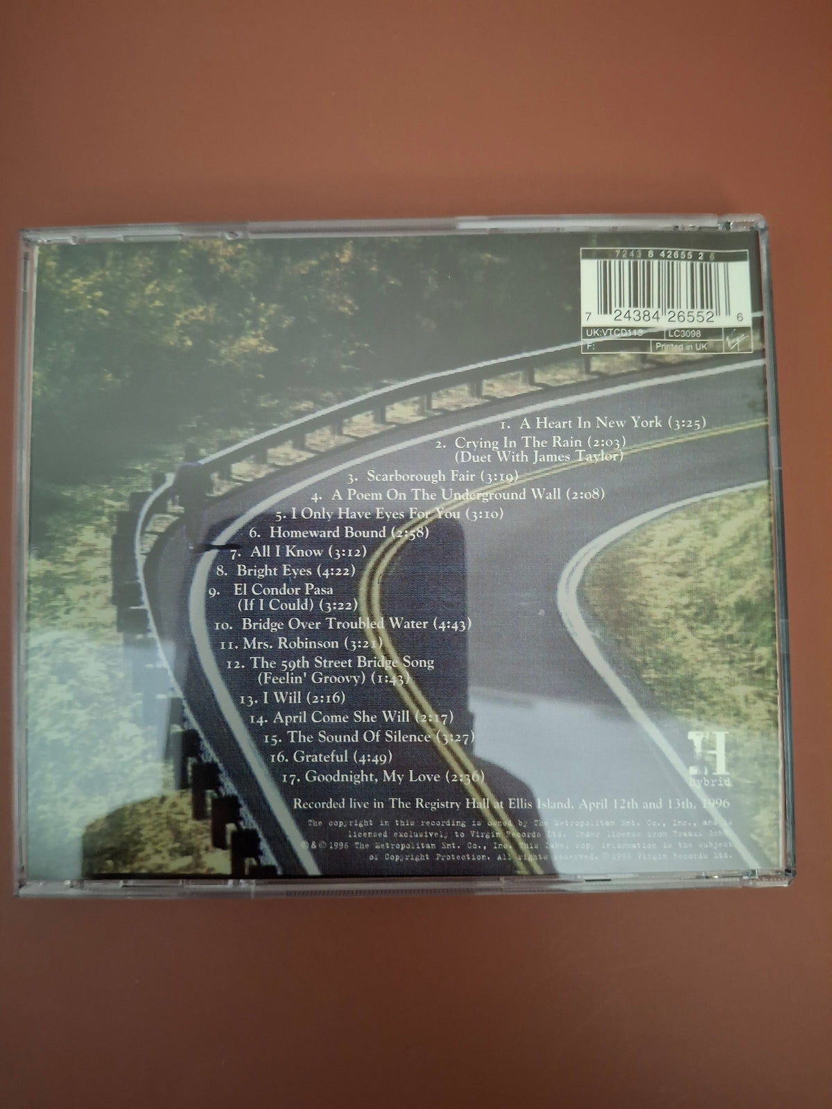 Art Garfunkel Across America The Very Best Of Live CD Album UK Virgin 1996