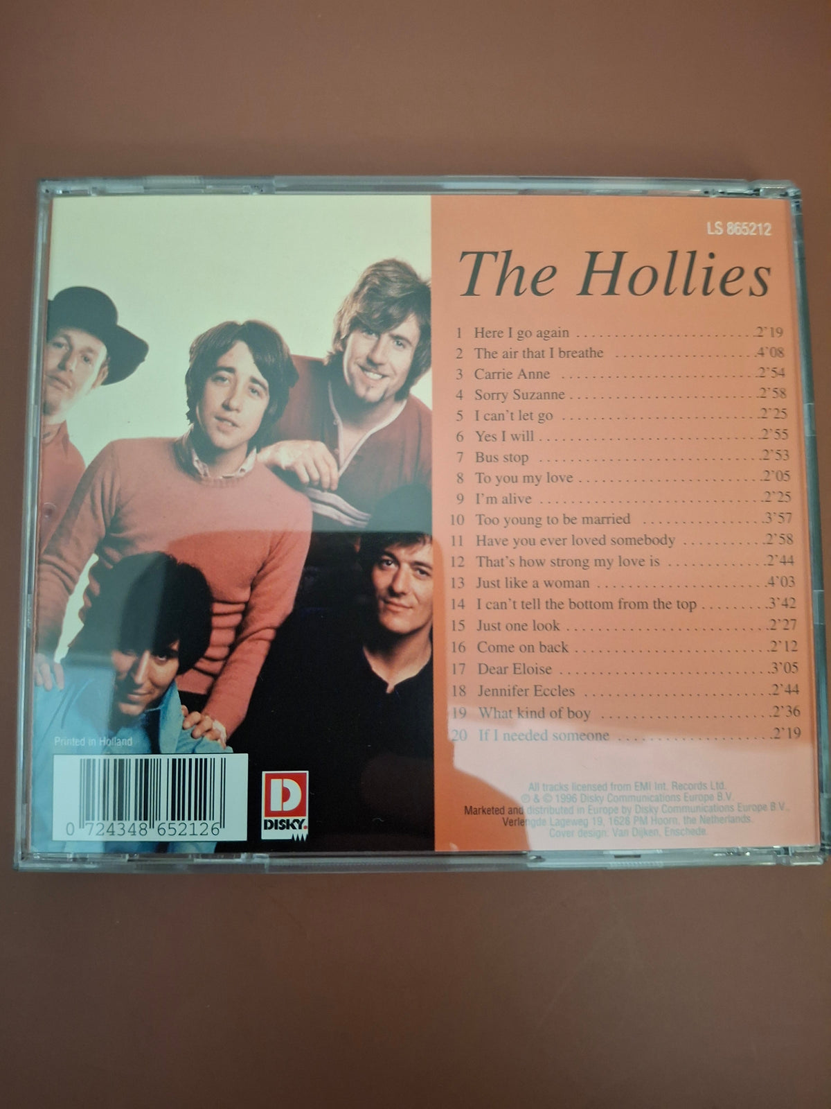 The Hollies 20 Great Love Songs CD Album Original Holland Pressing Disky 1996