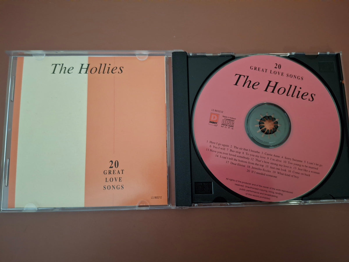 The Hollies 20 Great Love Songs CD Album Original Holland Pressing Disky 1996