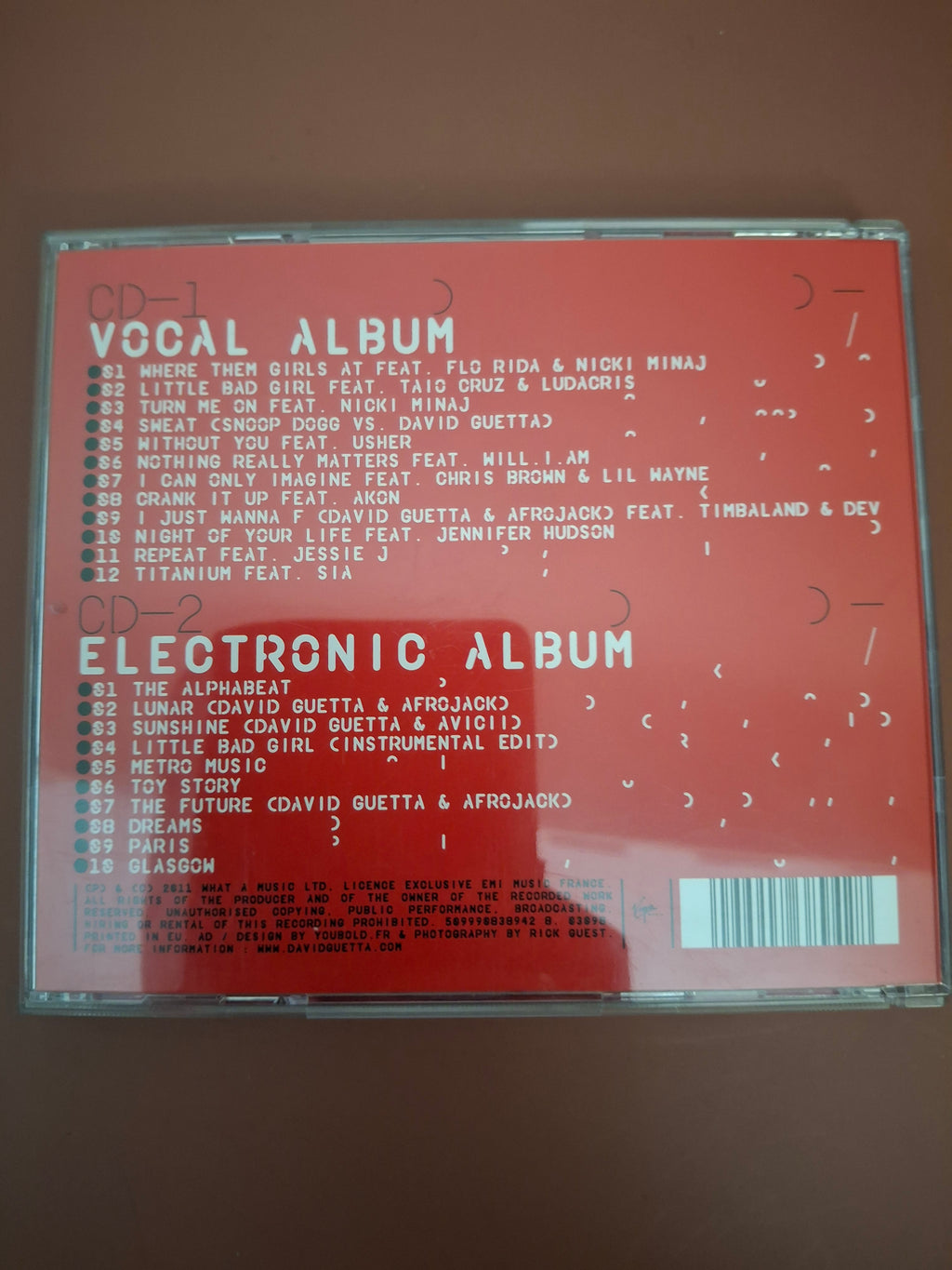 David Guetta Nothing But The Beat 2 CD Deluxe Vocal & Electronic Album EMI 2011