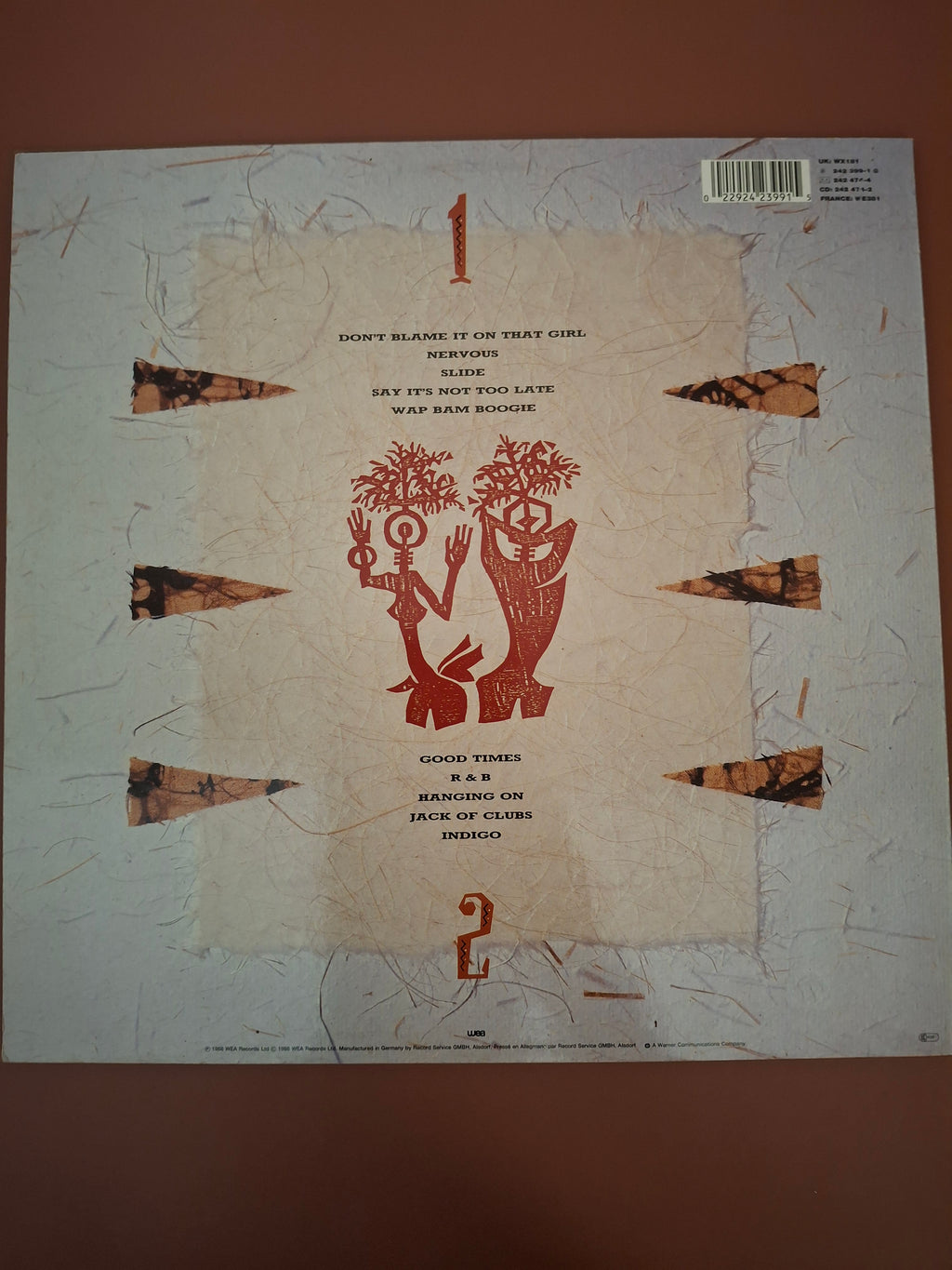 Matt Bianco Indigo Vinyl LP Original German Pressing WEA 1988