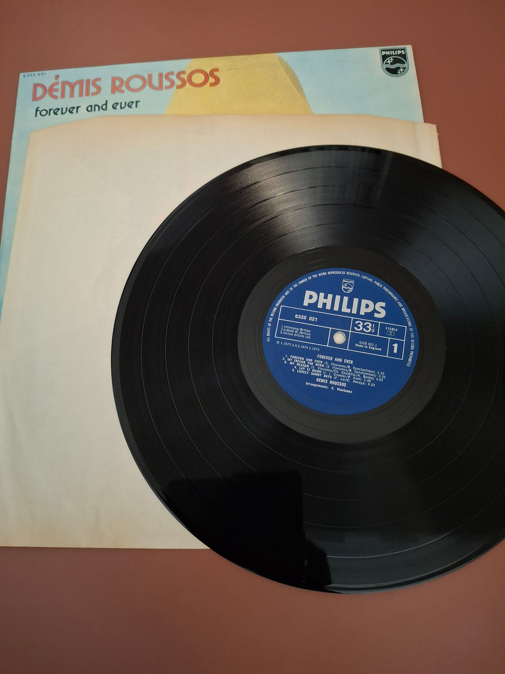 Demis Roussos Forever and Ever Vinyl LP Original UK Pressing Philips 1973