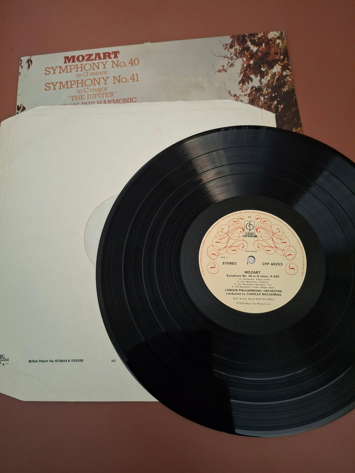 Mozart Symphonies 40 & 41 Jupiter London Philharmonic Mackerras Vinyl LP CFP 1976