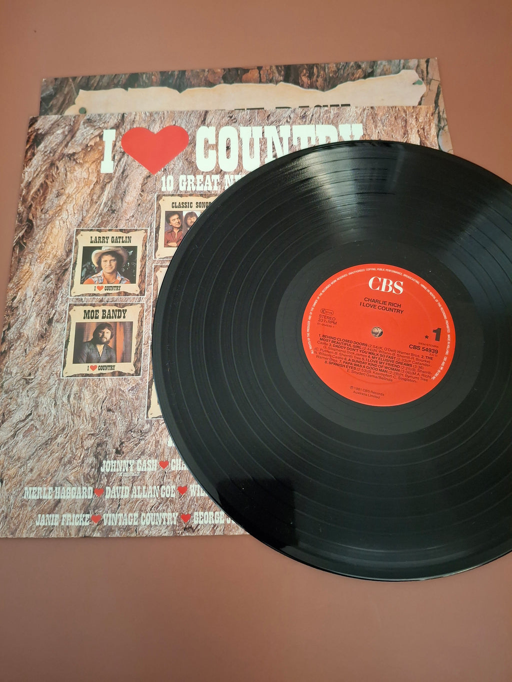 Charlie Rich I Love Country Vinyl LP Original Holland Pressing CBS 1981