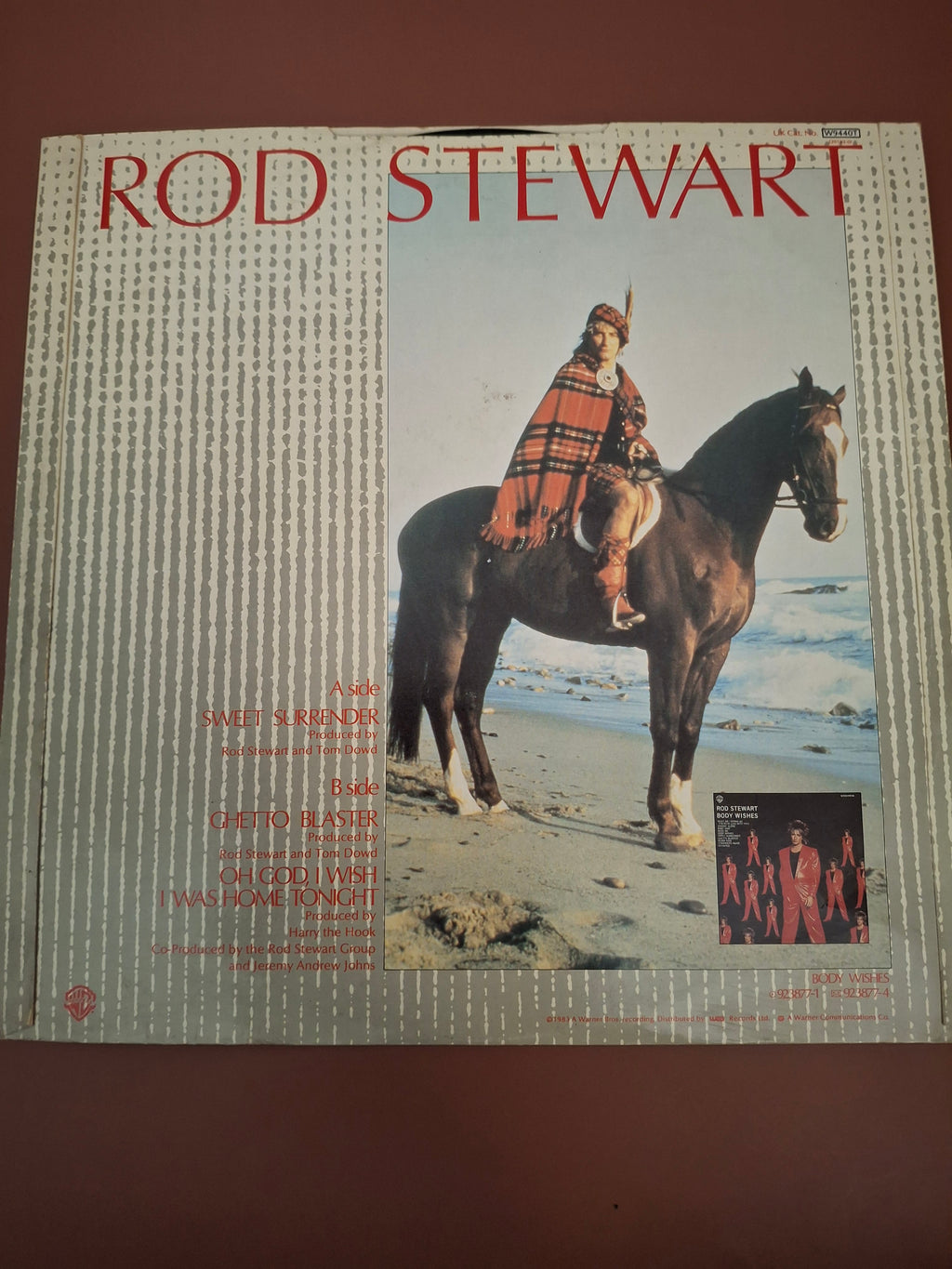 Rod Stewart Sweet Surrender Ghetto Blaster 3-Track 12" Vinyl Single Warner Bros 1983