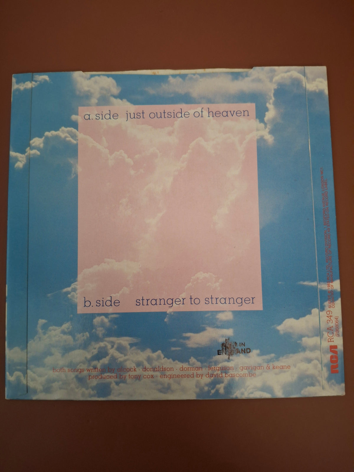 H2O Just Outside Heaven Original UK Pressing RCA 7" Vinyl Single 1983