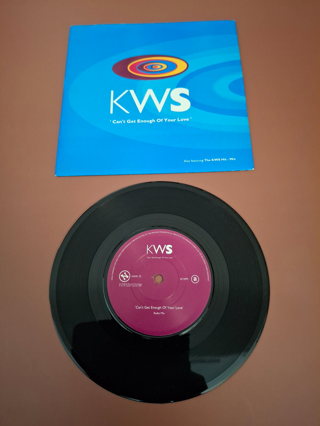 KWS Can't Get Enough Of Your Love 7" Vinyl Single UK Network Records 1993