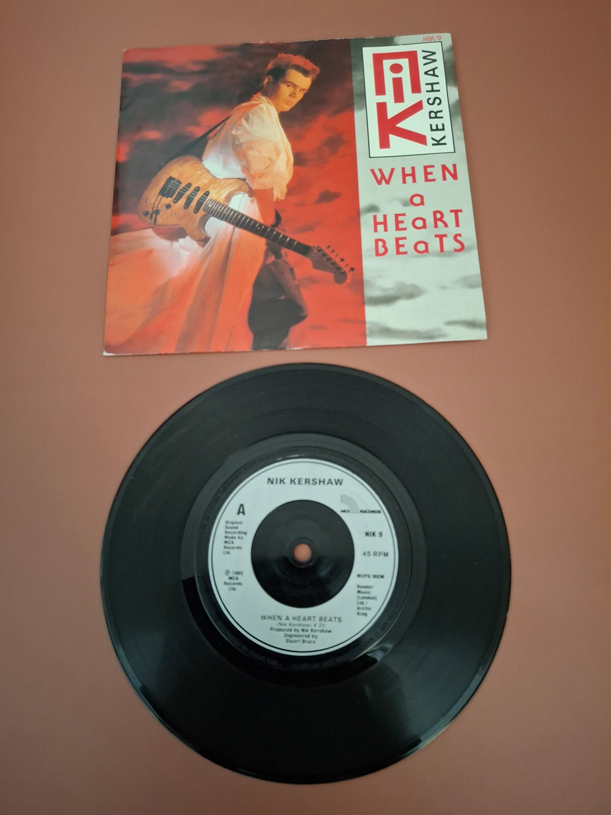 Nik Kershaw - When A Heart Beats Original UK 7" Vinyl Single (1985, MCA Records NIK 9 Synth-Pop, Picture Sleeve)