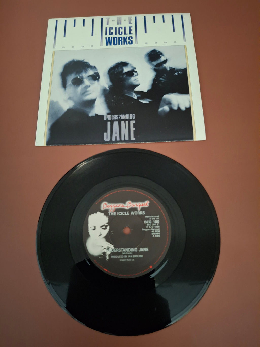 The Icicle Works - Understanding Jane UK Picture Sleeve 7" Vinyl Single (1986, Beggars Banquet BEG 160 Indie Rock)