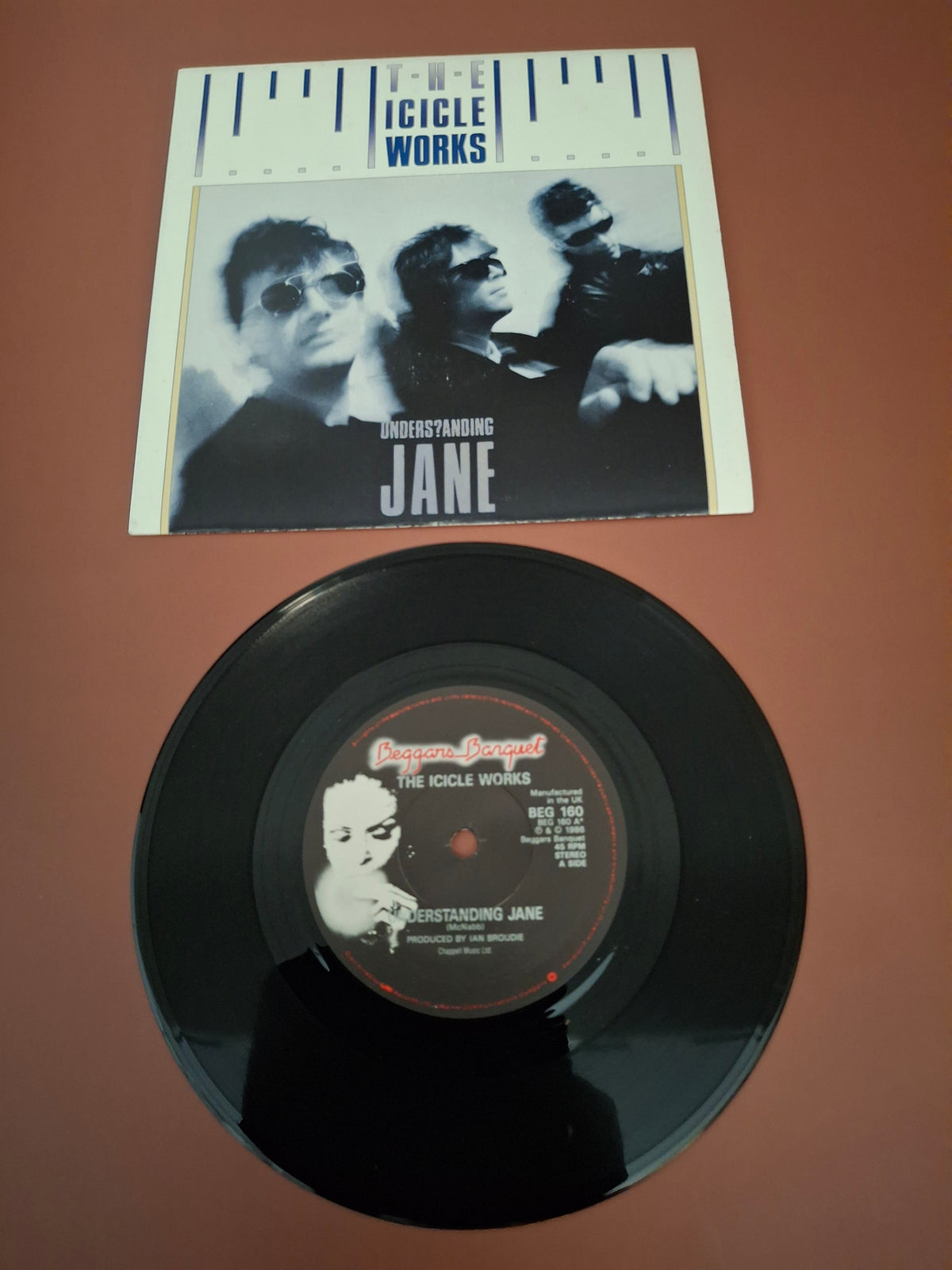 The Icicle Works - Understanding Jane UK Picture Sleeve 7" Vinyl Single (1986, Beggars Banquet BEG 160 Indie Rock)