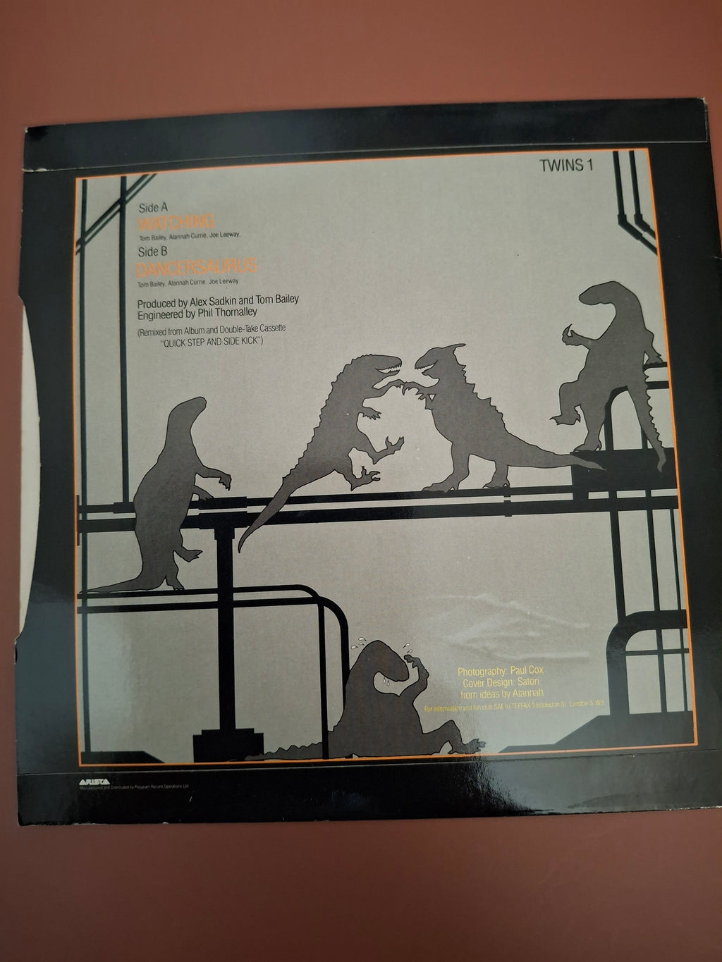 Thompson Twins - Watching Original UK 7" Vinyl Single (1983, Arista TWINS 1 New Wave Synth-Pop, Picture Sleeve)