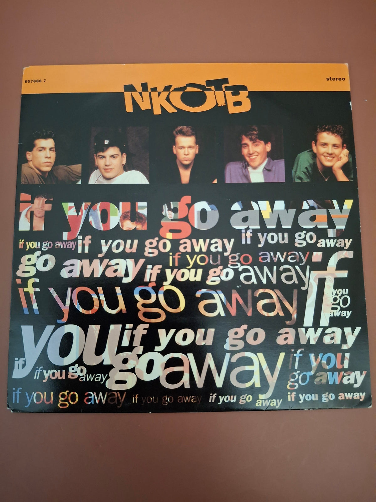 New Kids On The Block - If You Go Away Original UK 7" Vinyl Single (1991, Columbia 657666 7 Boyband Pop, Picture Sleeve)