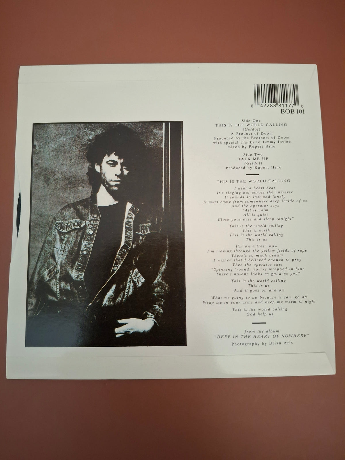 Bob Geldof - This Is The World Calling Original UK 7" Vinyl Single (1986, Mercury BOB 101 Pop Rock, Picture Sleeve)