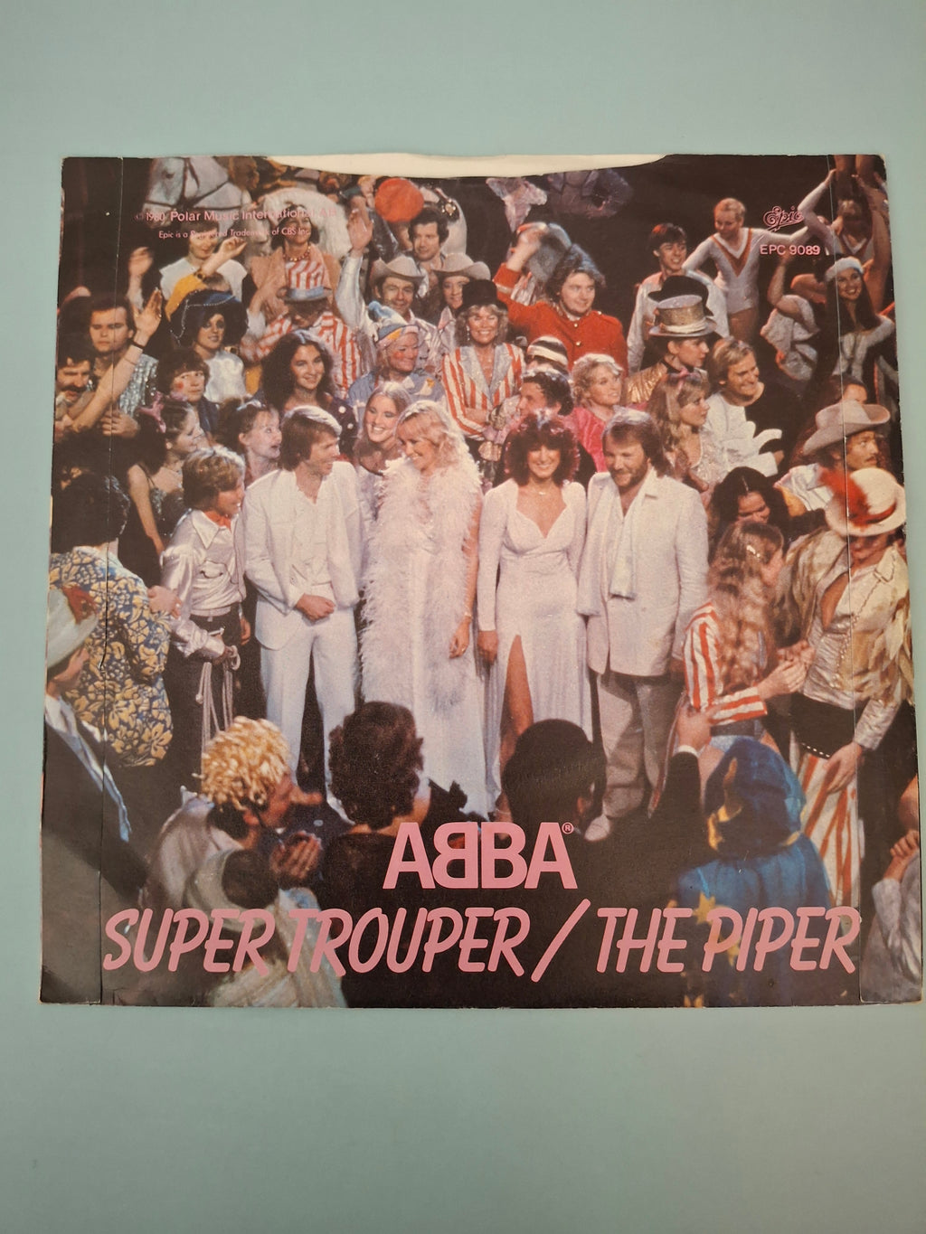 ABBA Super Trouper / The Piper Original UK Picture Sleeve 7" Vinyl Single 1980 Epic Pressing