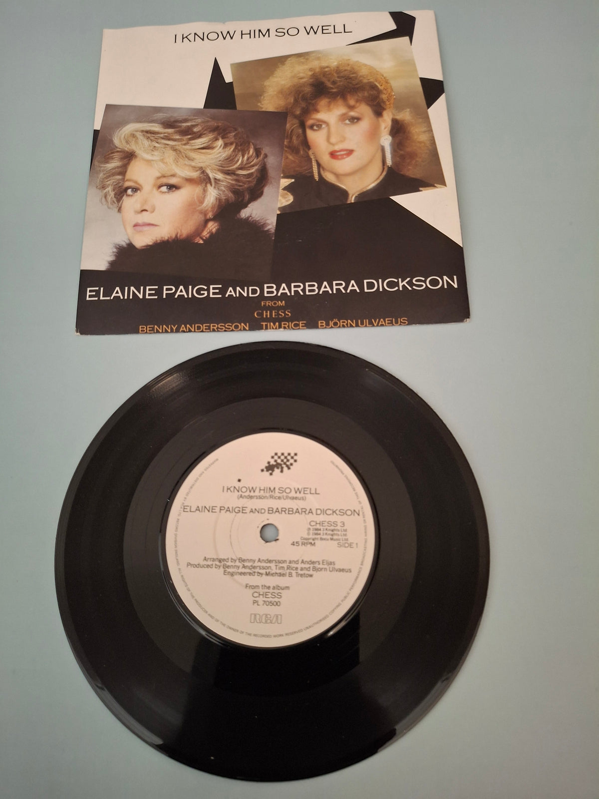 Elaine Paige And Barbara Dickson I Know Him So Well Original UK Picture Sleeve 7" Vinyl Single 1984 RCA Pressing