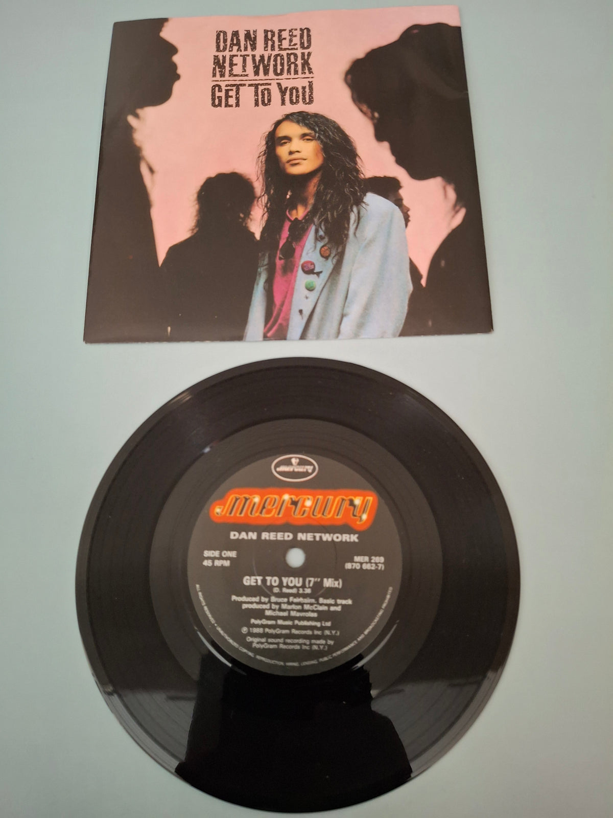 Dan Reed Network Get To You Original UK Picture Sleeve 7" Vinyl Single 1988 Mercury Pressing