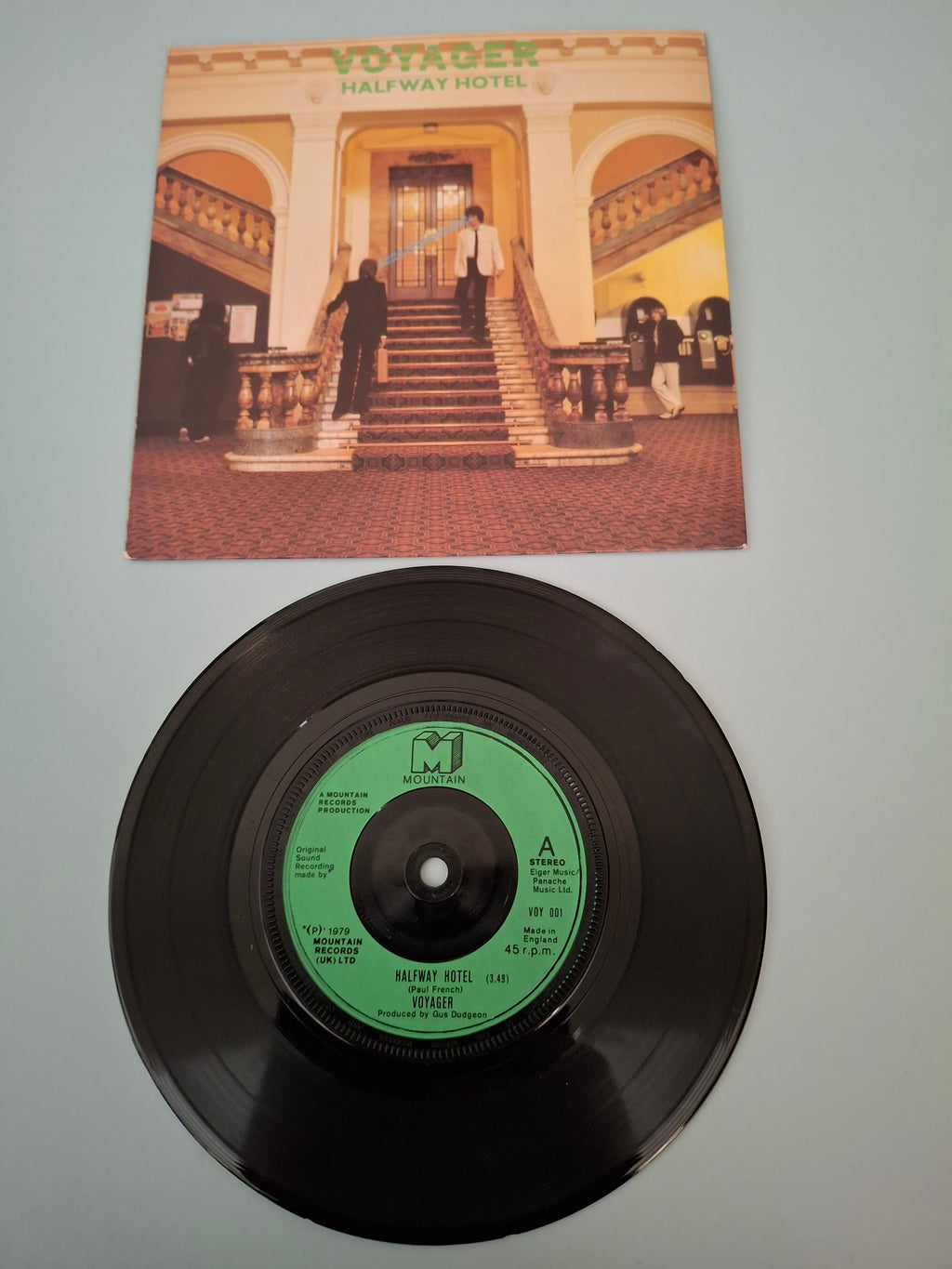 Voyager Halfway Hotel / Maybe Not Tonight Original UK Picture Sleeve 7" Vinyl Single 1979 Mountain Pressing