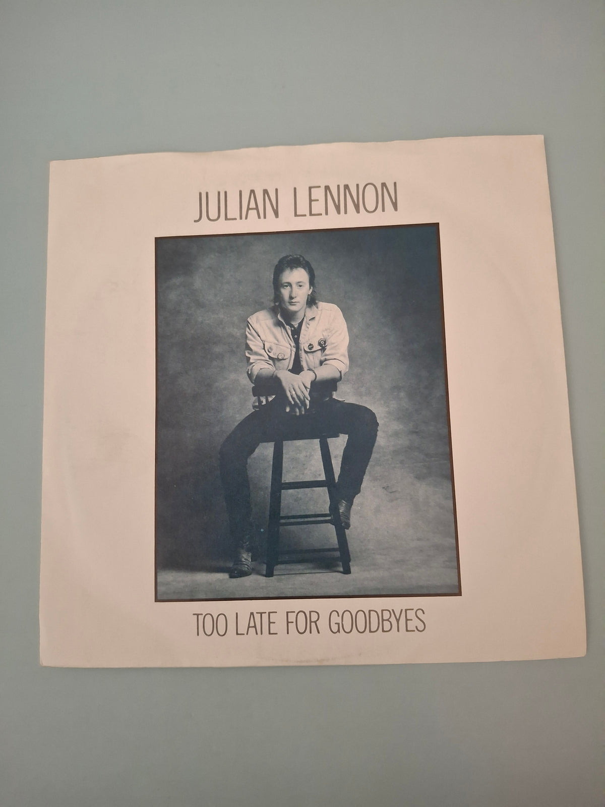 Julian Lennon Too Late For Goodbyes Original UK Picture Sleeve 7" Vinyl Single 1984 Virgin Charisma Pressing Pop