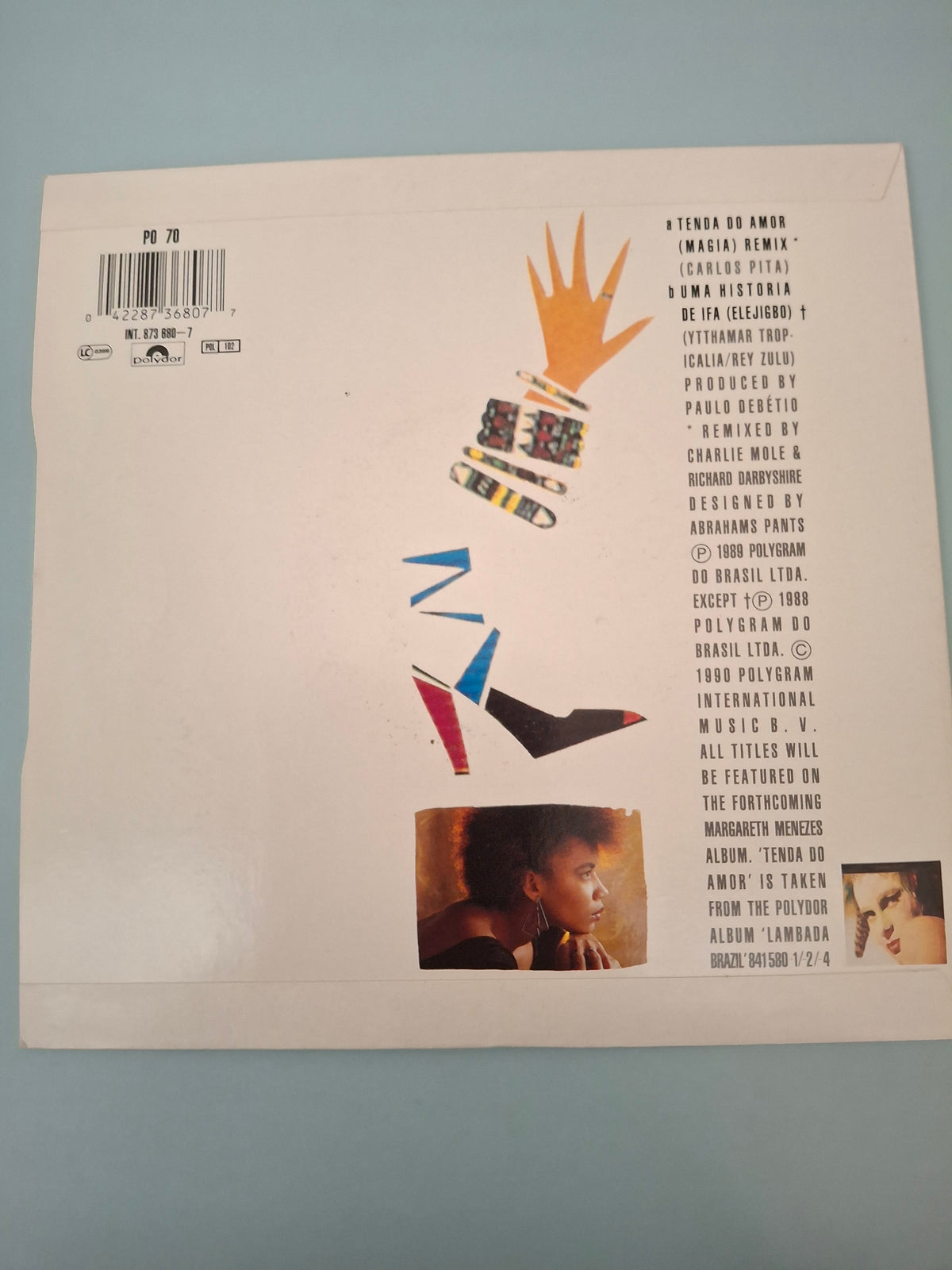 Margareth Menezes Tenda Do Amor (Magia) Original UK Picture Sleeve 7" Vinyl Single 1990 Polydor Pressing