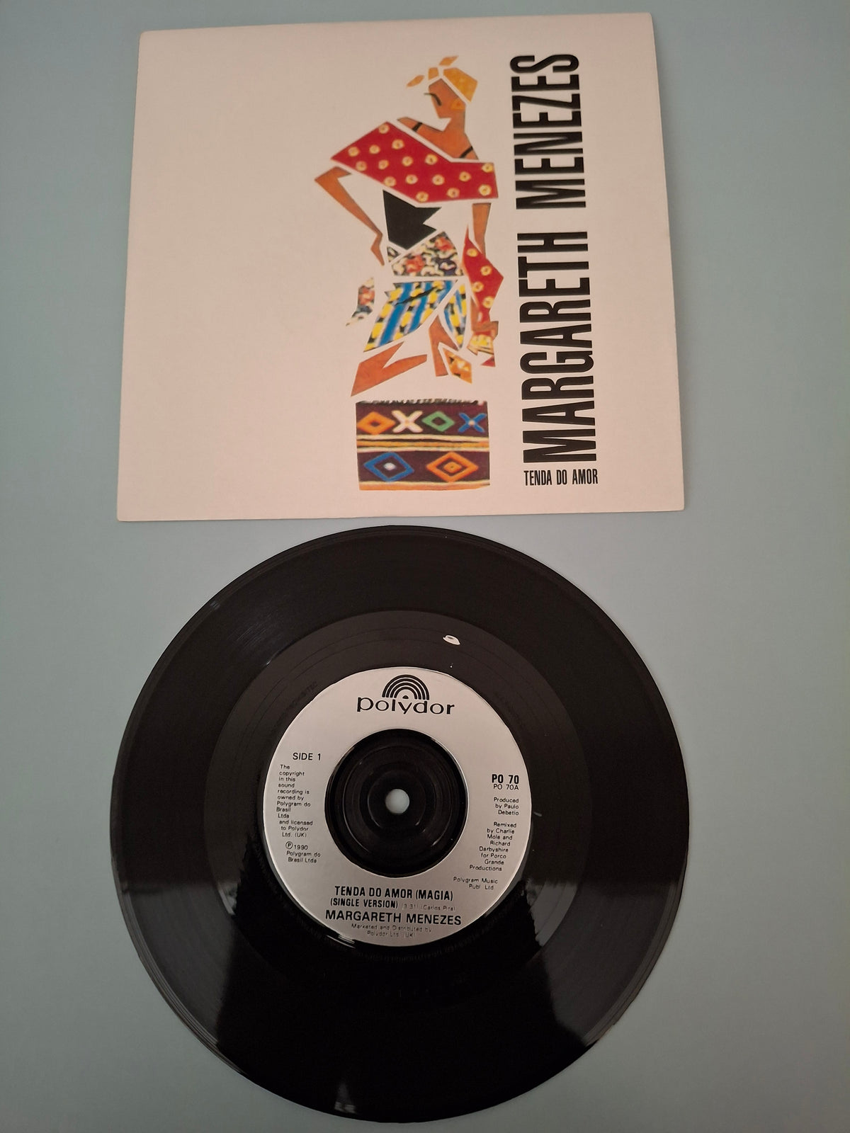 Margareth Menezes Tenda Do Amor (Magia) Original UK Picture Sleeve 7" Vinyl Single 1990 Polydor Pressing