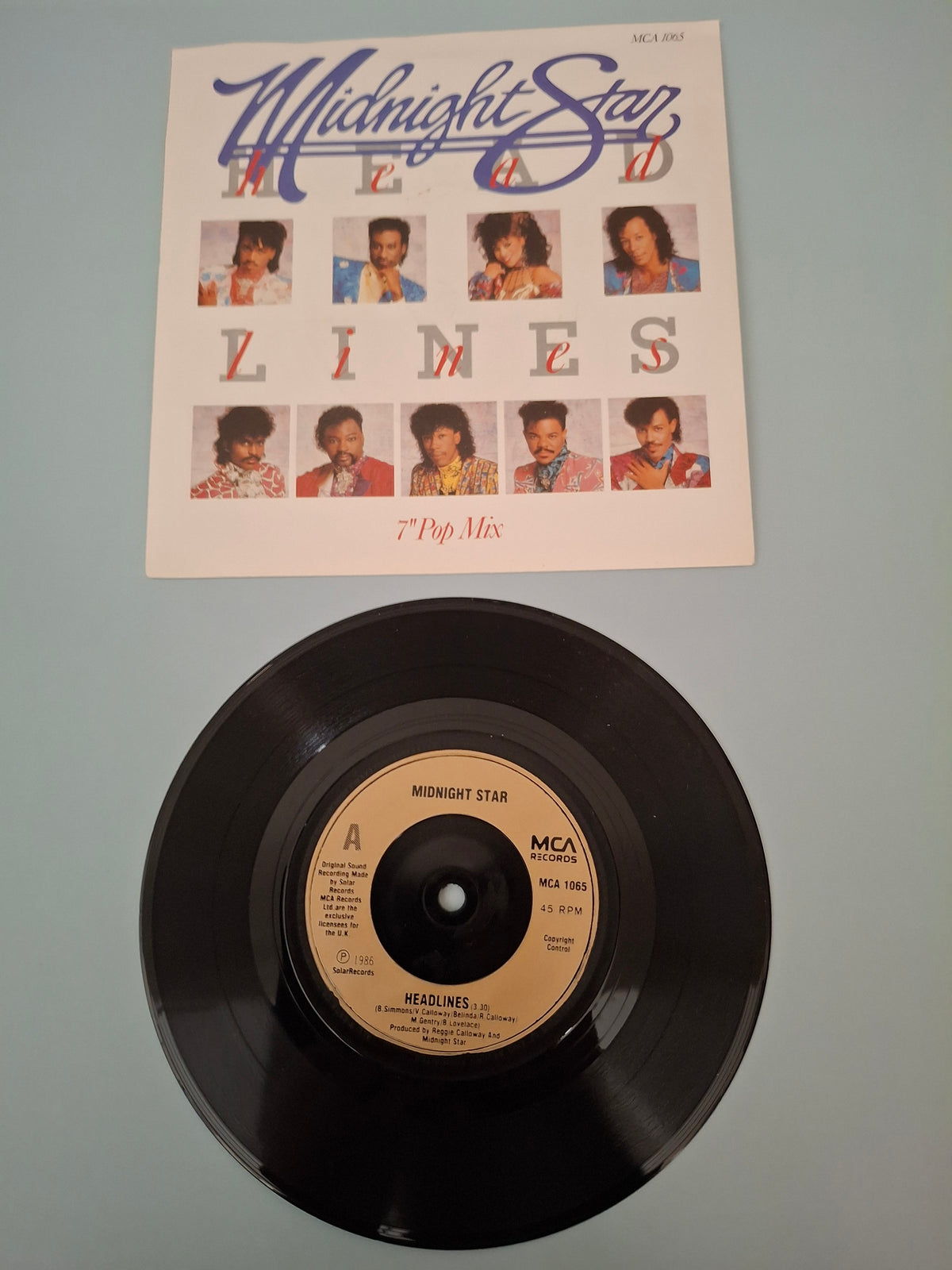 Midnight Star Headlines Original UK Picture Sleeve 7" Vinyl Single 1986 MCA Pressing