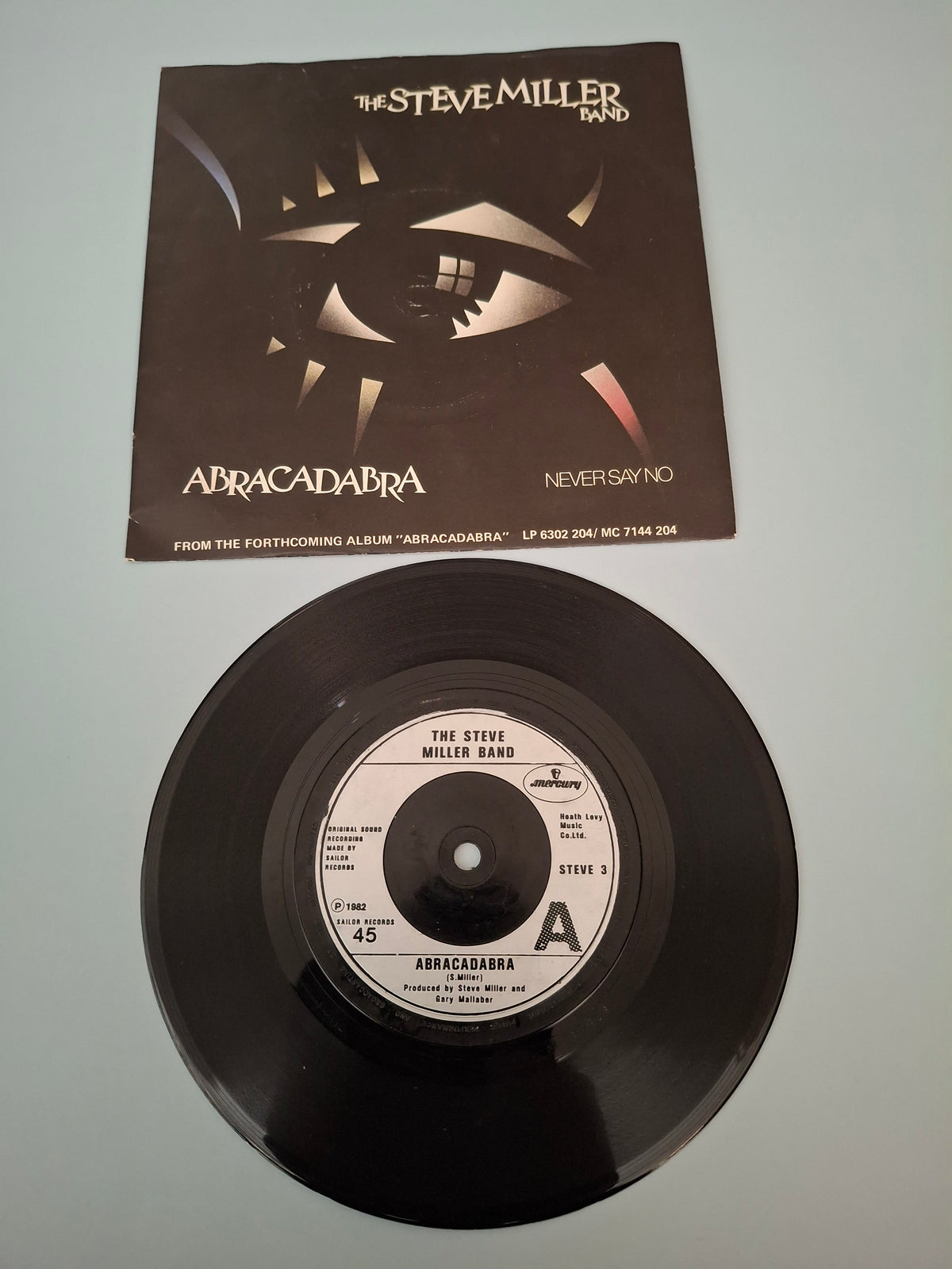 The Steve Miller Band Abracadabra Original UK Picture Sleeve 7" Vinyl Single 1982 Mercury Pressin