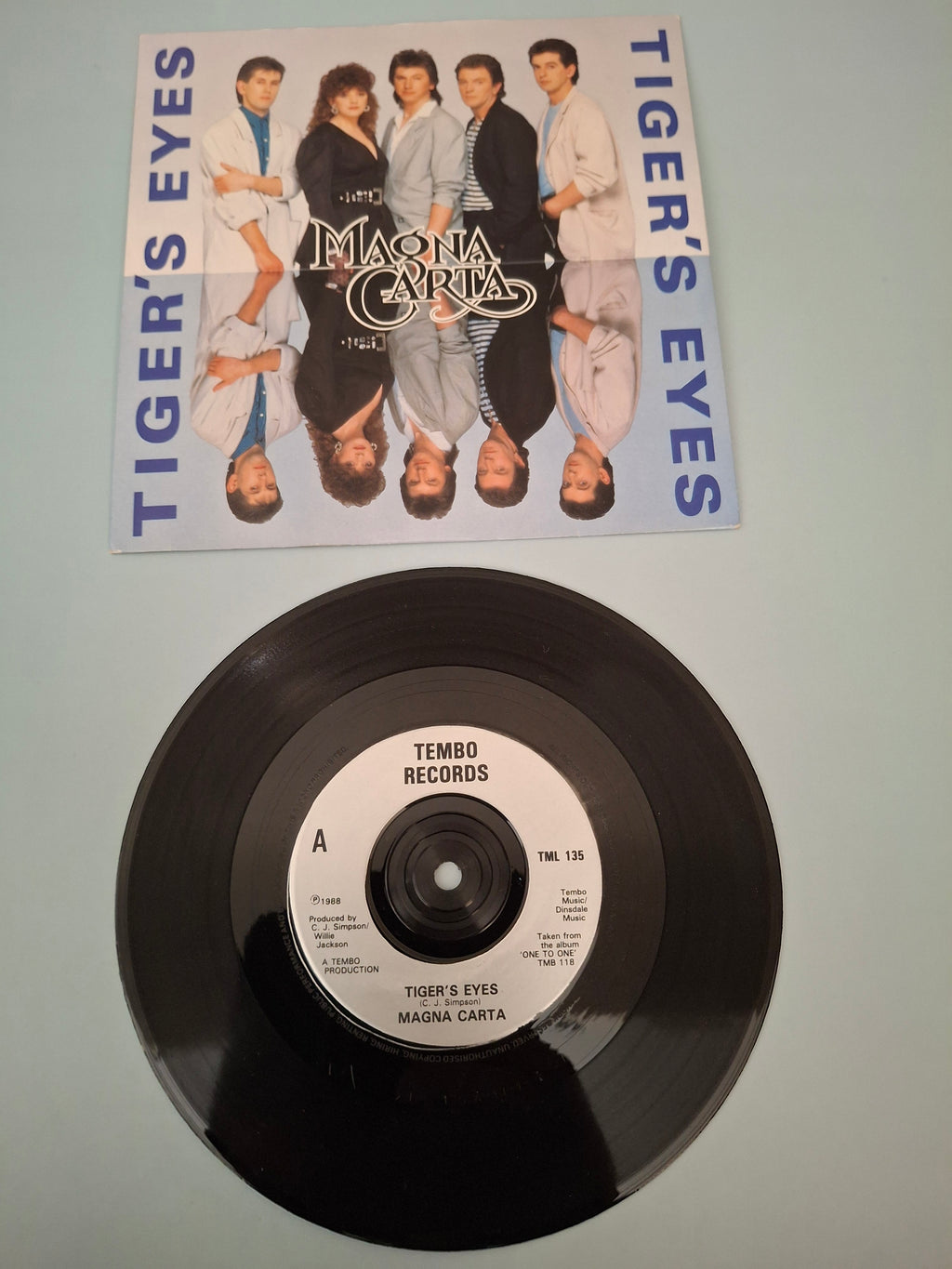 Magna Carta Tiger's Eyes Original UK Picture Sleeve 7" Vinyl Single 1988 Tembo Pressing