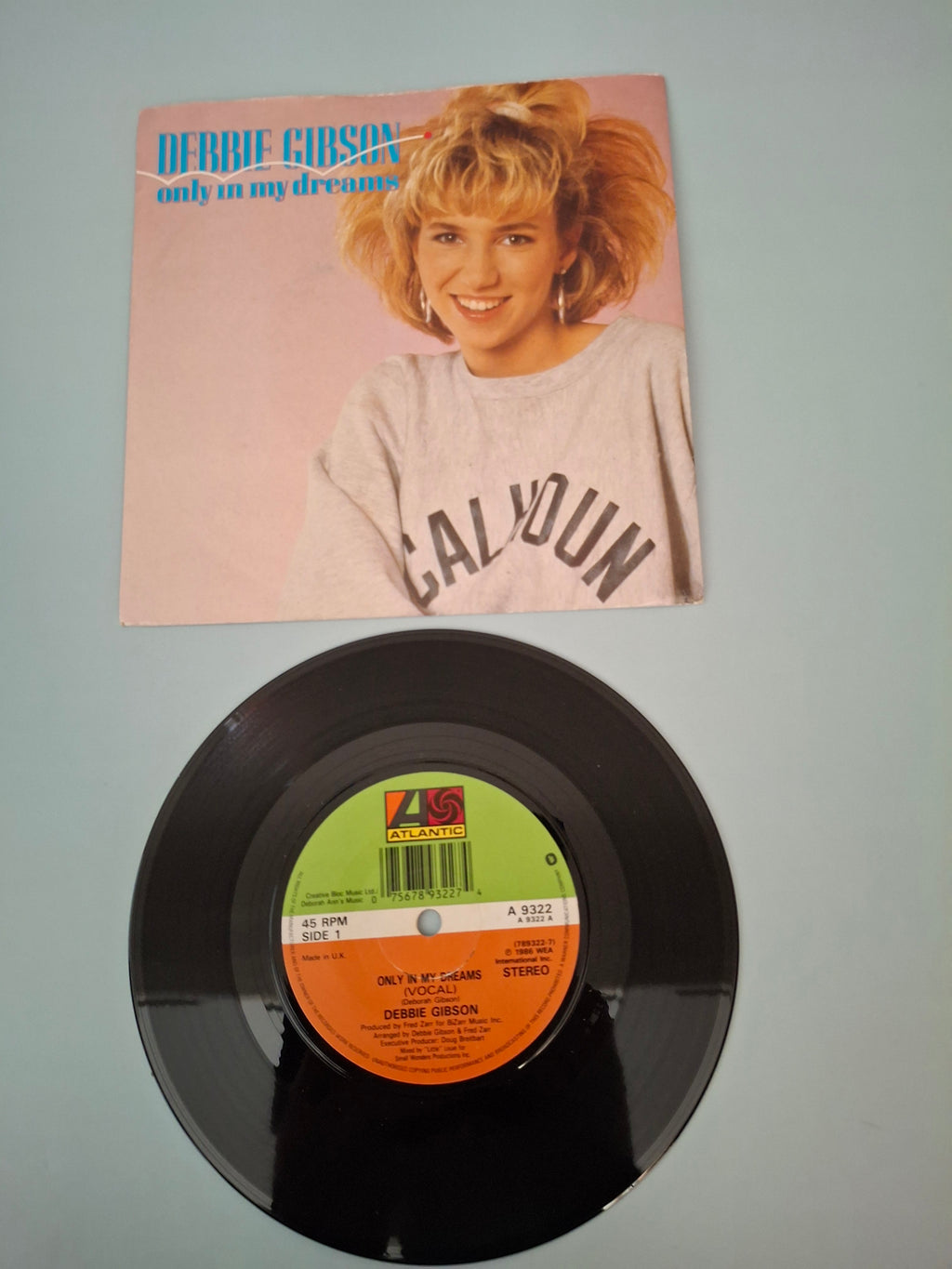 Debbie Gibson Only In My Dreams Original UK Picture Sleeve 7" Vinyl Single 1988 Atlantic Pressing