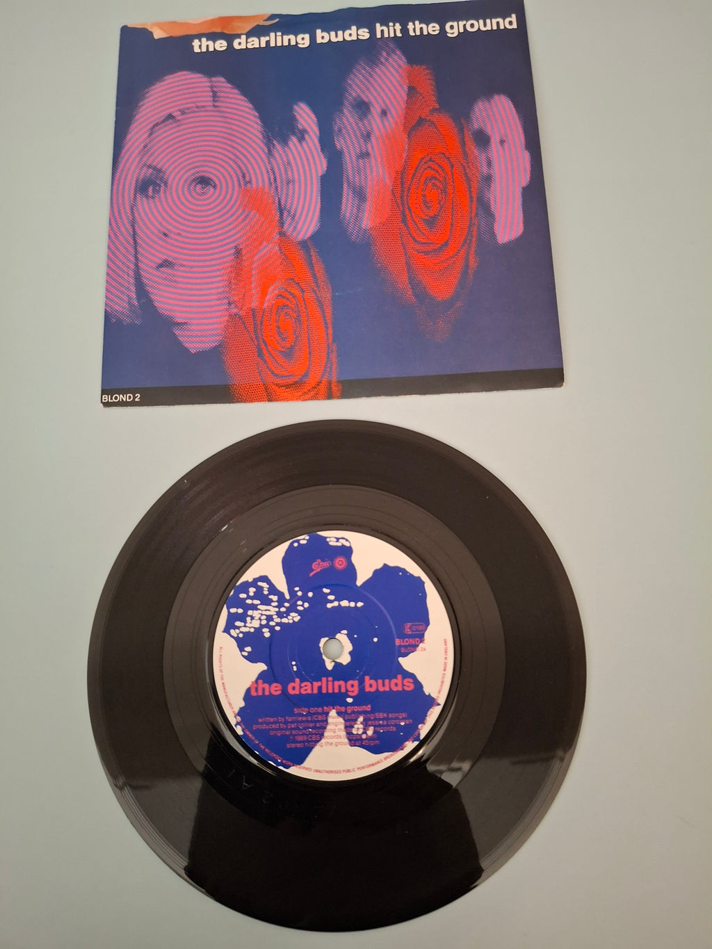 The Darling Buds Hit The Ground Original UK Picture Sleeve 7" Vinyl Single 1988 Epic Native Pressing
