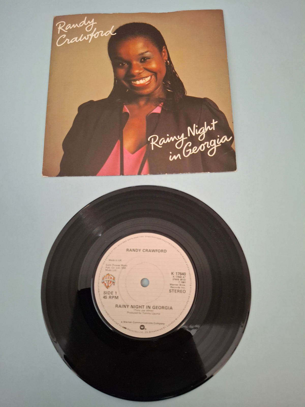 Randy Crawford Rainy Night In Georgia Original UK Picture Sleeve 7" Vinyl Single 1981 Warner Bros Pressing