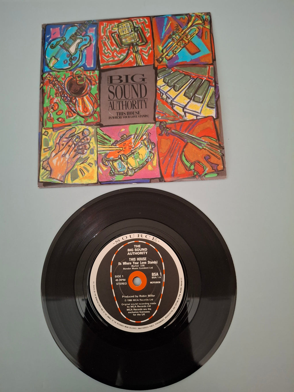 Big Sound Authority This House (Is Where Your Love Stands) Original UK Picture Sleeve 7" Vinyl Single 1985 MCA Pressing