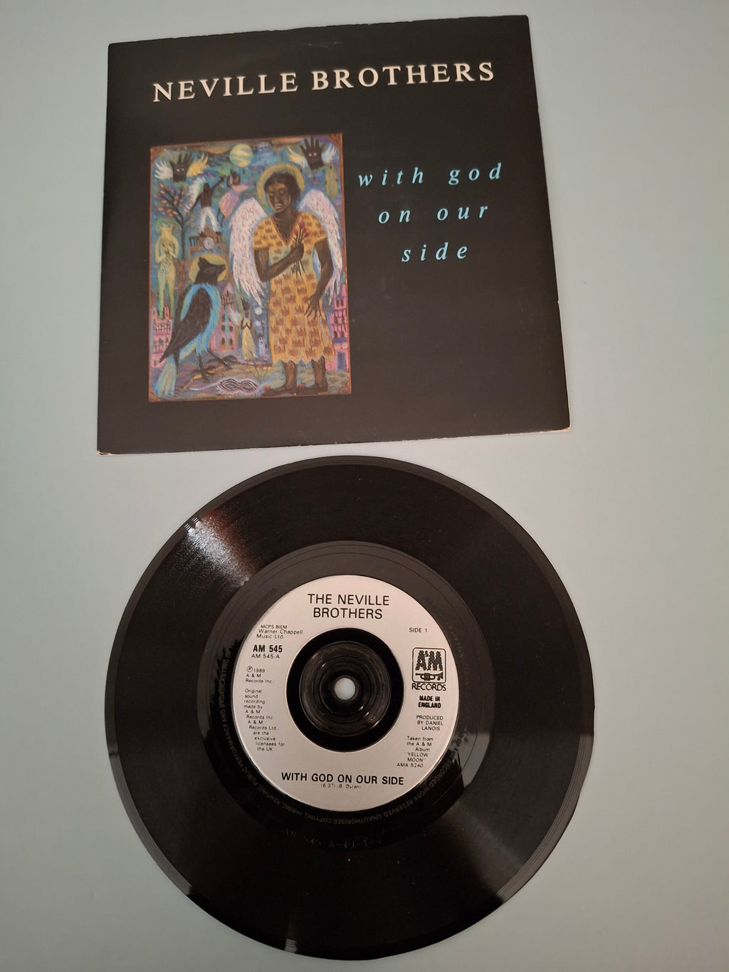 The Neville Brothers With God On Our Side Original UK Picture Sleeve 7" Vinyl Single 1989 A&M Pressing